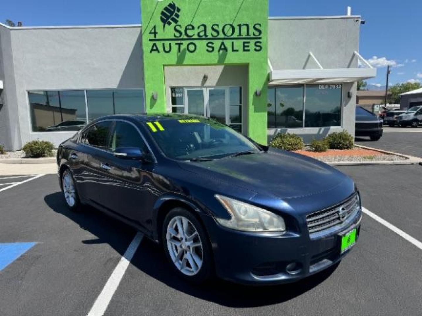 2011 Navy Blue Metallic Nissan Maxima SV (1N4AA5AP8BC) with an 3.5L V6 DOHC 24V engine, Continuously Variabl transmission, located at 940 North Main Street, Cedar City, UT, 84720, (435) 628-0023, 37.692936, -113.061897 - Photo#0