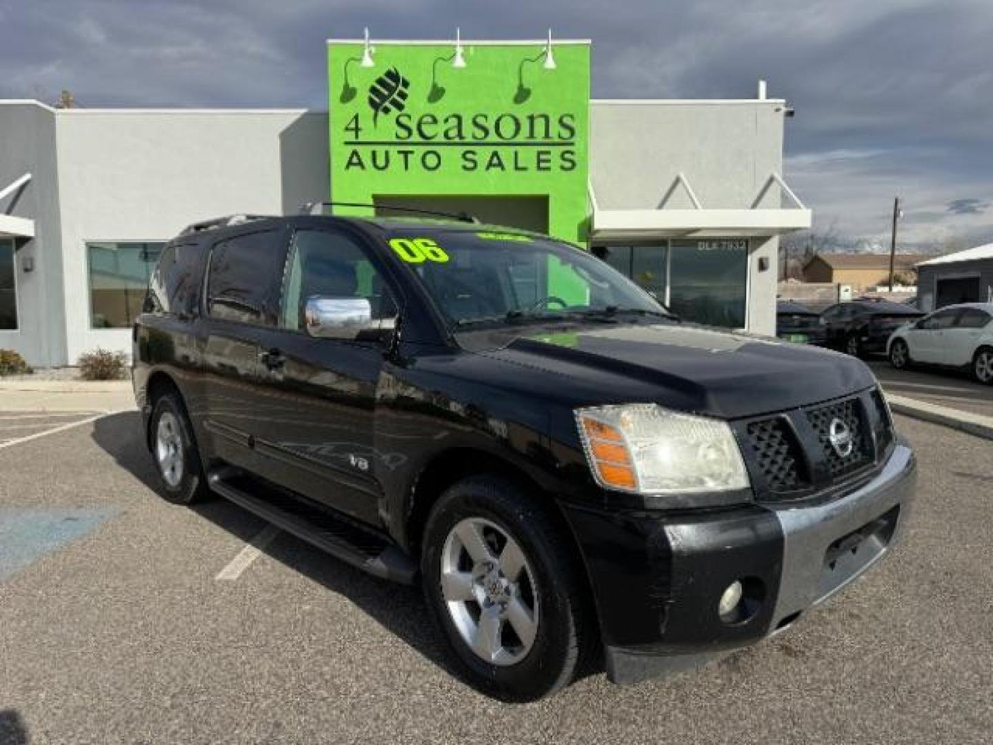 2006 Smoke /Graphite Leather Int Nissan Armada SE 2WD (5N1AA08A76N) with an 5.6L V8 DOHC 32V engine, 5-Speed Automatic transmission, located at 940 North Main Street, Cedar City, UT, 84720, (435) 628-0023, 37.692936, -113.061897 - Photo#0