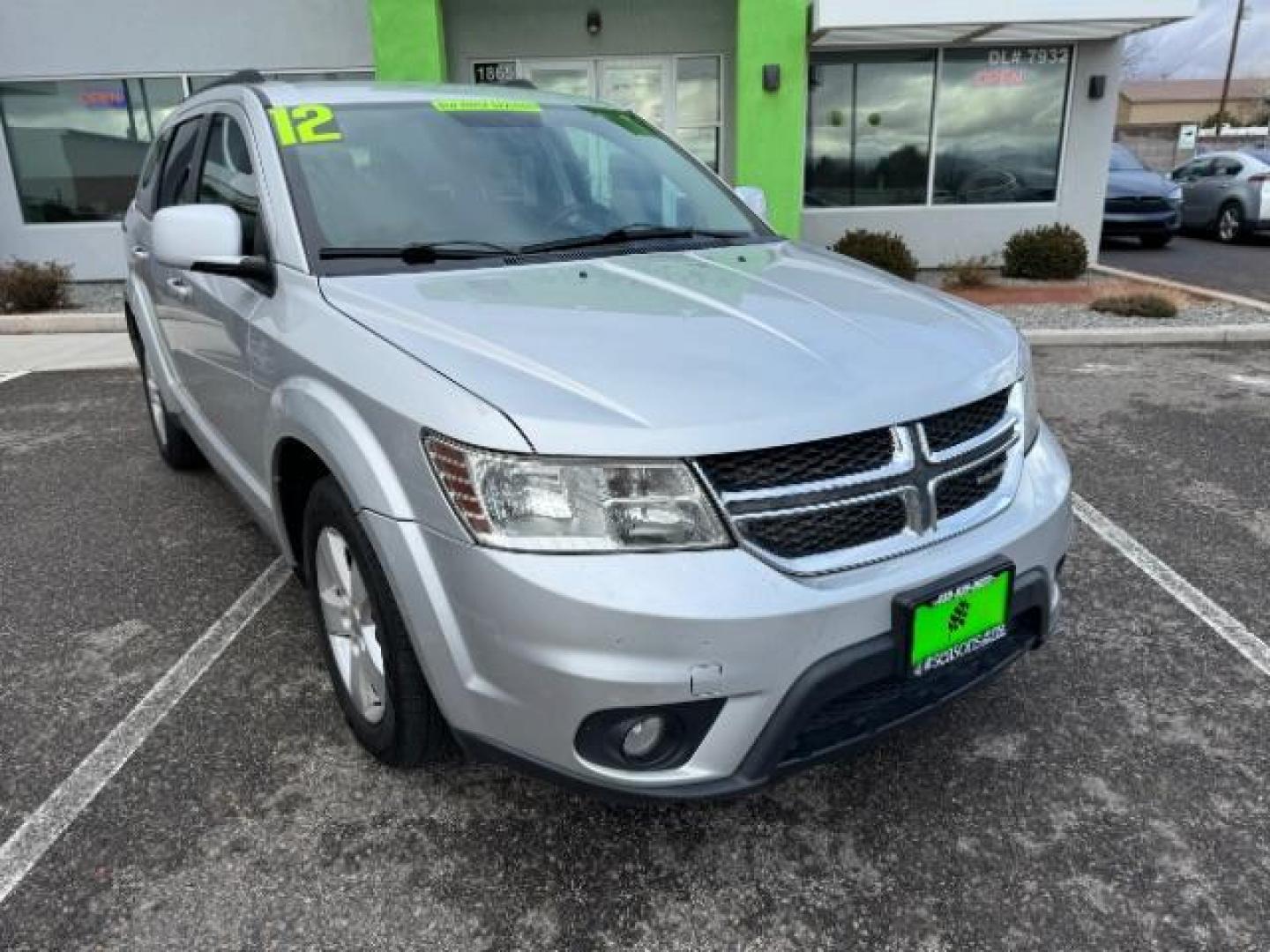 2012 Bright Silver Metall /Black Cloth Interior Dodge Journey SXT (3C4PDCBG8CT) with an 3.6L V6 DOHC 24V engine, 6-Speed Automatic transmission, located at 940 North Main Street, Cedar City, UT, 84720, (435) 628-0023, 37.692936, -113.061897 - Photo#1