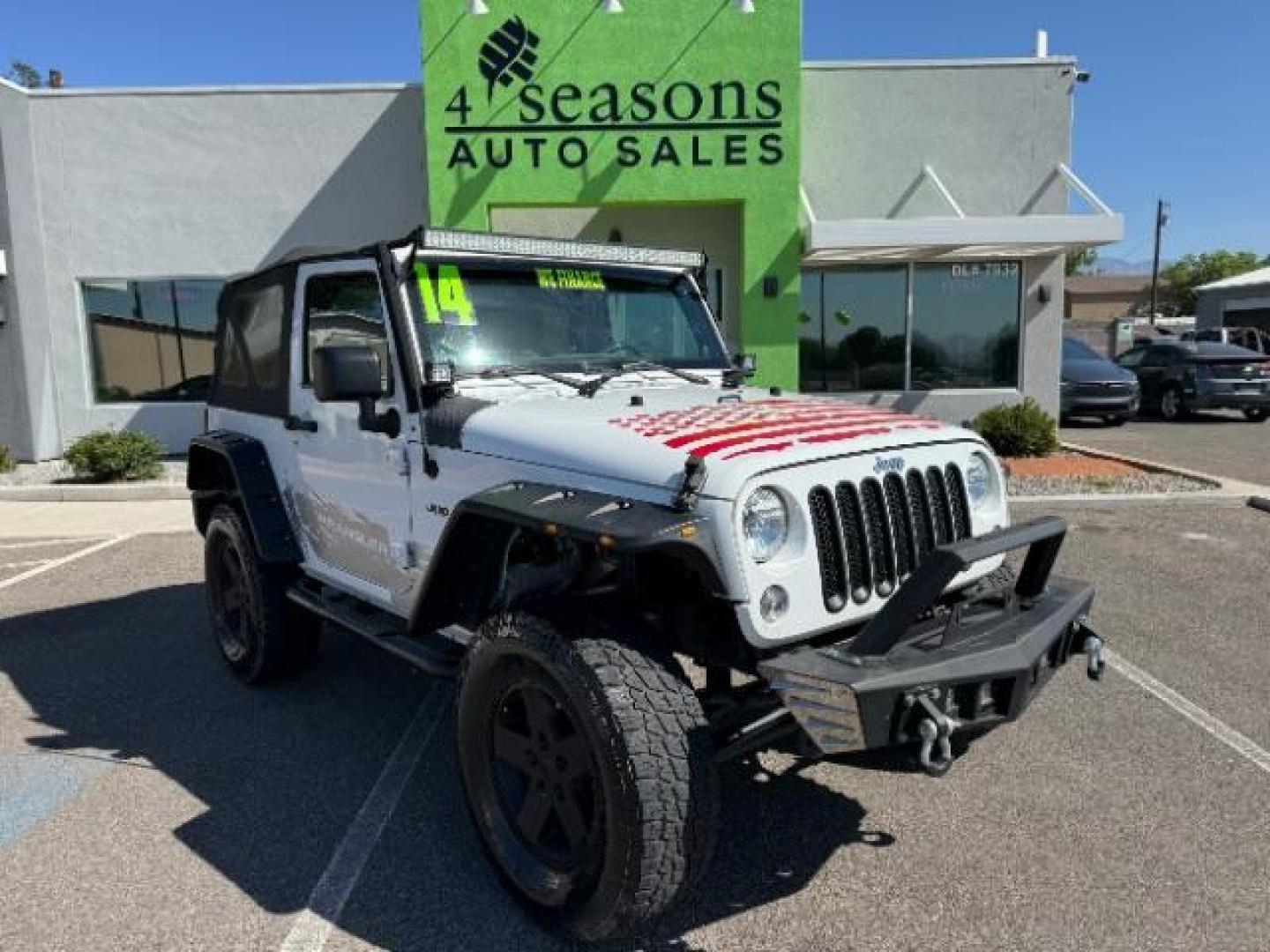 2014 Bright White Clearcoat /Black Jeep Wrangler Sport 4WD (1C4AJWAG6EL) with an 3.6L V6 DOHC 24V FFV engine, 5-Speed Automatic transmission, located at 1865 East Red Hills Pkwy, St. George, 84770, (435) 628-0023, 37.120850, -113.543640 - We specialize in helping ALL people get the best financing available. No matter your credit score, good, bad or none we can get you an amazing rate. Had a bankruptcy, divorce, or repossessions? We give you the green light to get your credit back on the road. Low down and affordable payments that fit - Photo#0