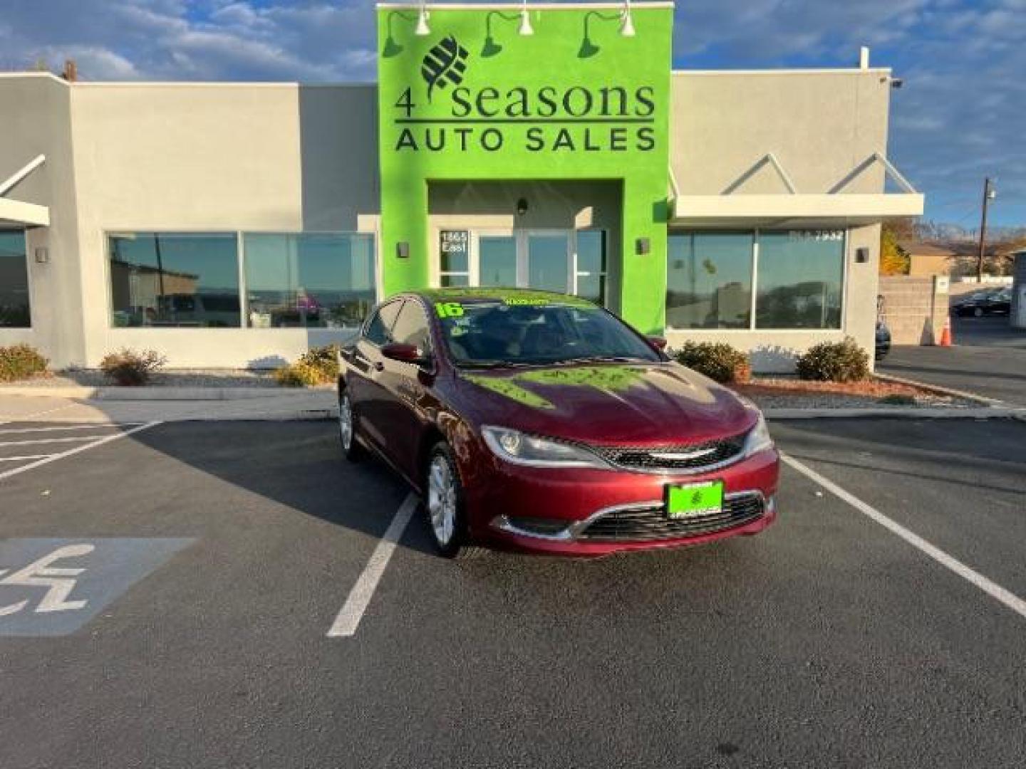 2016 Velvet Red Pearl Coa /Black, premium cloth Chrysler 200 Limited (1C3CCCAB9GN) with an 2.4L L4 DOHC 16V engine, 9-Speed Automatic transmission, located at 940 North Main Street, Cedar City, UT, 84720, (435) 628-0023, 37.692936, -113.061897 - We specialize in helping ALL people get the best financing available. No matter your credit score, good, bad or none we can get you an amazing rate. Had a bankruptcy, divorce, or repossessions? We give you the green light to get your credit back on the road. Low down and affordable payments that fit - Photo#0