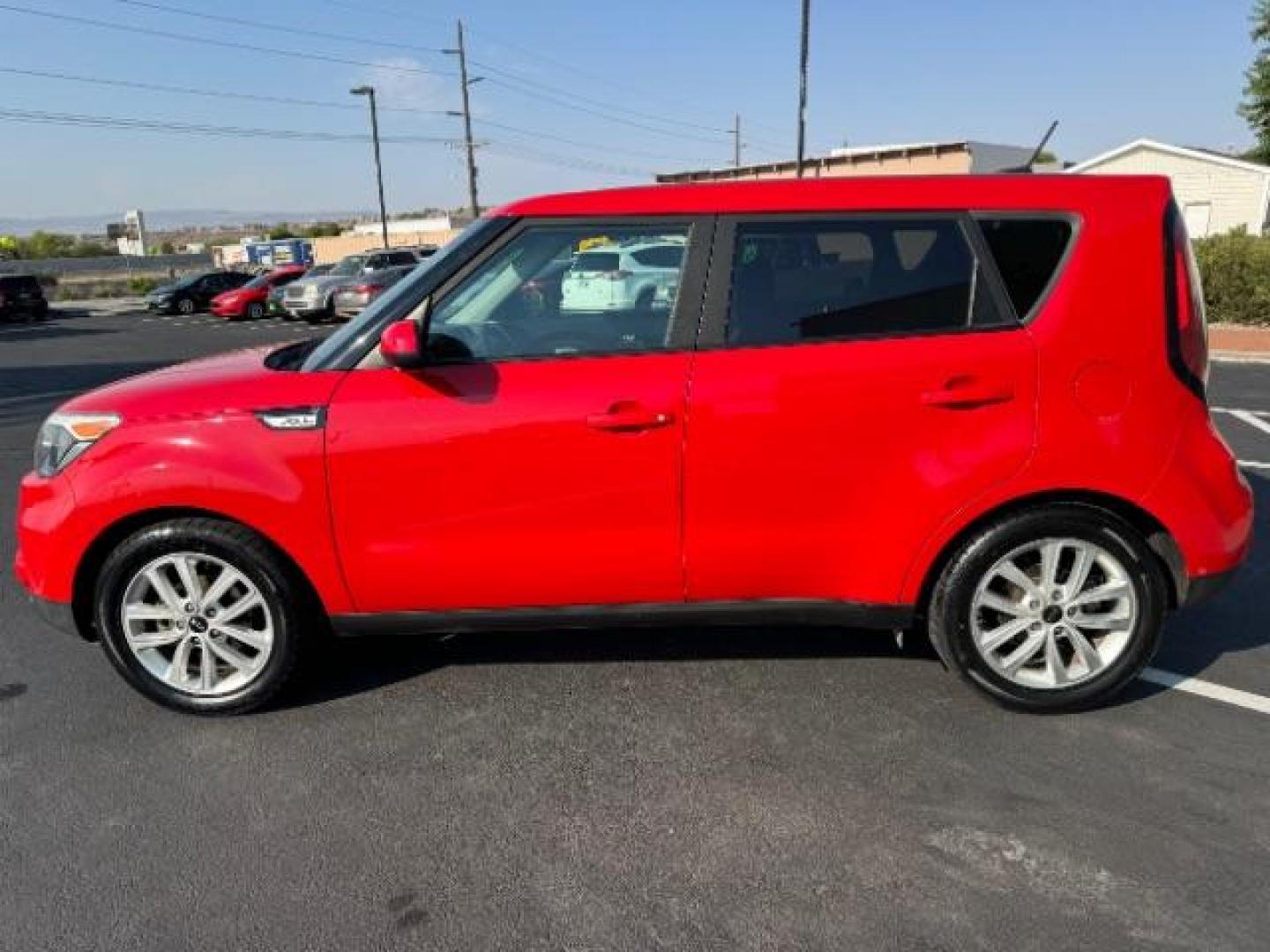 2018 Inferno Red /Black, cloth Kia Soul + (KNDJP3A53J7) with an 2.0L L4 DOHC 16V engine, 6-Speed Automatic transmission, located at 1865 East Red Hills Pkwy, St. George, 84770, (435) 628-0023, 37.120850, -113.543640 - Photo#3