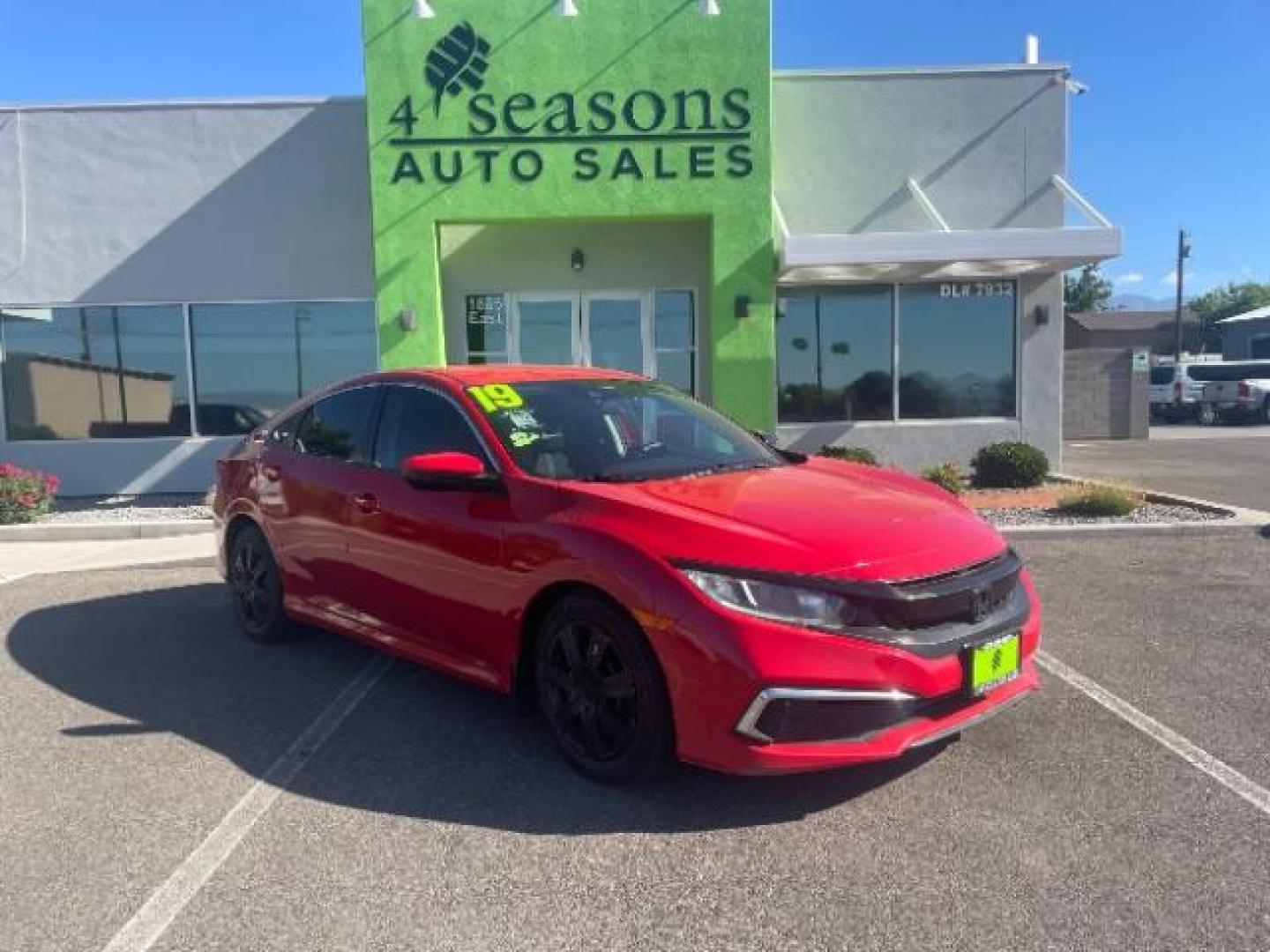 2019 Rallye Red /Black, cloth Honda Civic LX Honda Sensing Sedan CVT (2HGFC2F6XKH) with an 2.0L L4 DOHC 16V engine, Continuously Variable Transmission transmission, located at 1865 East Red Hills Pkwy, St. George, 84770, (435) 628-0023, 37.120850, -113.543640 - Photo#0