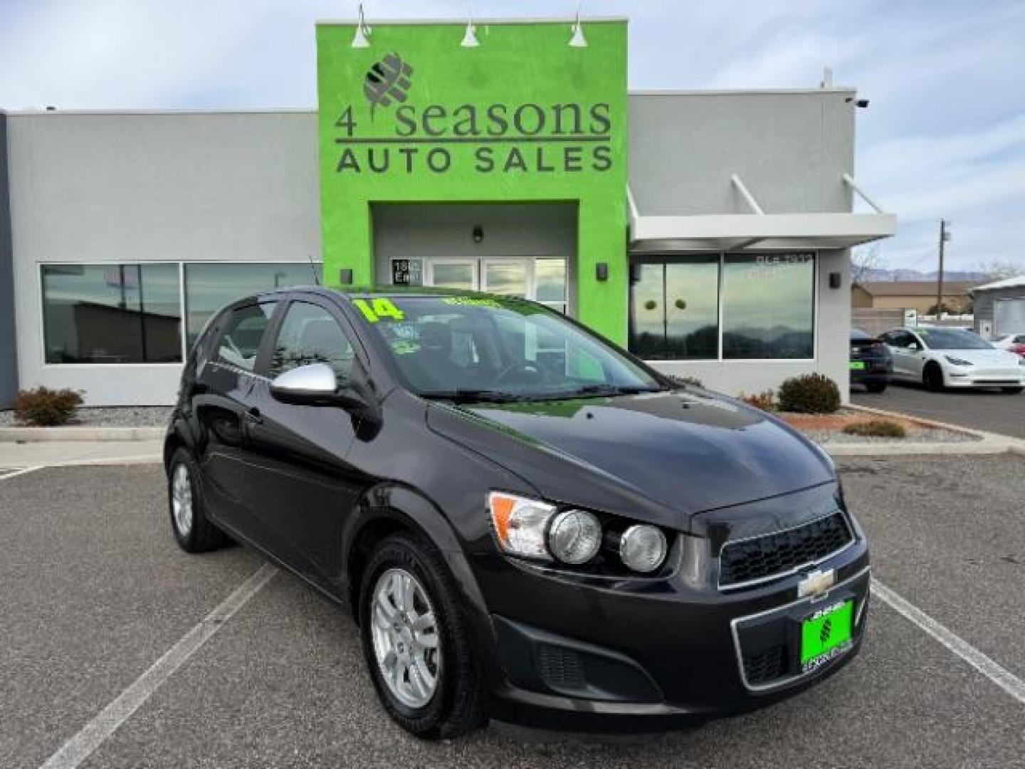 2014 Mocha Bronze Metalli /Dark Pewter/Dark Tit Chevrolet Sonic LT Auto 5-Door (1G1JC6SG0E4) with an 1.8L L4 DOHC 24V engine, 6-Speed Automatic transmission, located at 1865 East Red Hills Pkwy, St. George, 84770, (435) 628-0023, 37.120850, -113.543640 - Photo#0