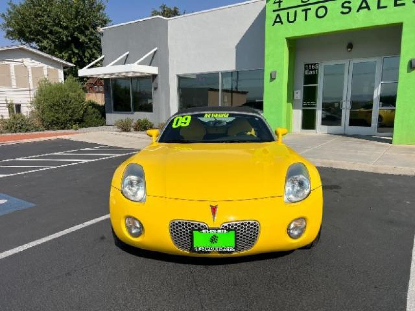 2009 Yellow /Ebony Leather Interior Pontiac Solstice Base (1G2MN35B69Y) with an 2.4L L4 DOHC 16V engine, 5-Speed Automatic transmission, located at 1865 East Red Hills Pkwy, St. George, 84770, (435) 628-0023, 37.120850, -113.543640 - Photo#1