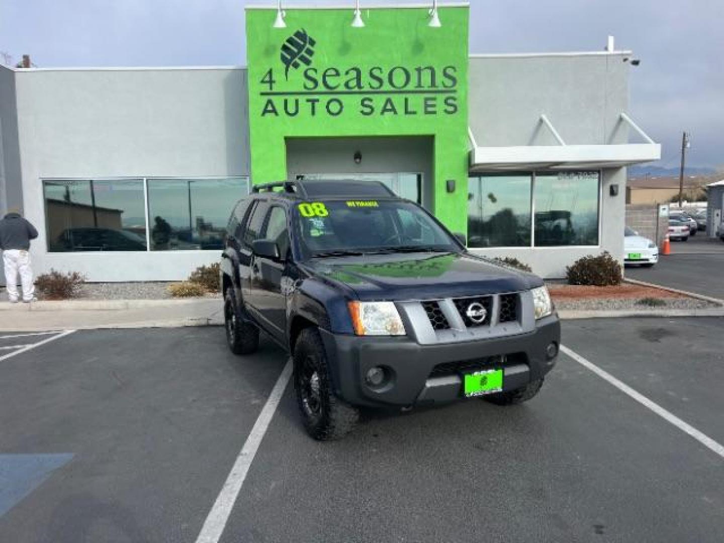 2008 Midnight Blue /Steel/Graphite Cloth Nissan Xterra S 4WD (5N1AN08W28C) with an 4.0L V6 DOHC 24V engine, 5-Speed Automatic transmission, located at 1865 East Red Hills Pkwy, St. George, 84770, (435) 628-0023, 37.120850, -113.543640 - Photo#0