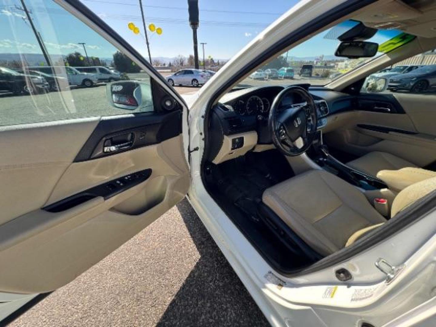 2013 White Orchid Pearl /Ivory Leather Interi Honda Accord EX-L Sedan CVT (1HGCR2F84DA) with an 2.4L L4 DOHC 16V engine, Continuously Variabl transmission, located at 1865 East Red Hills Pkwy, St. George, 84770, (435) 628-0023, 37.120850, -113.543640 - Photo#16