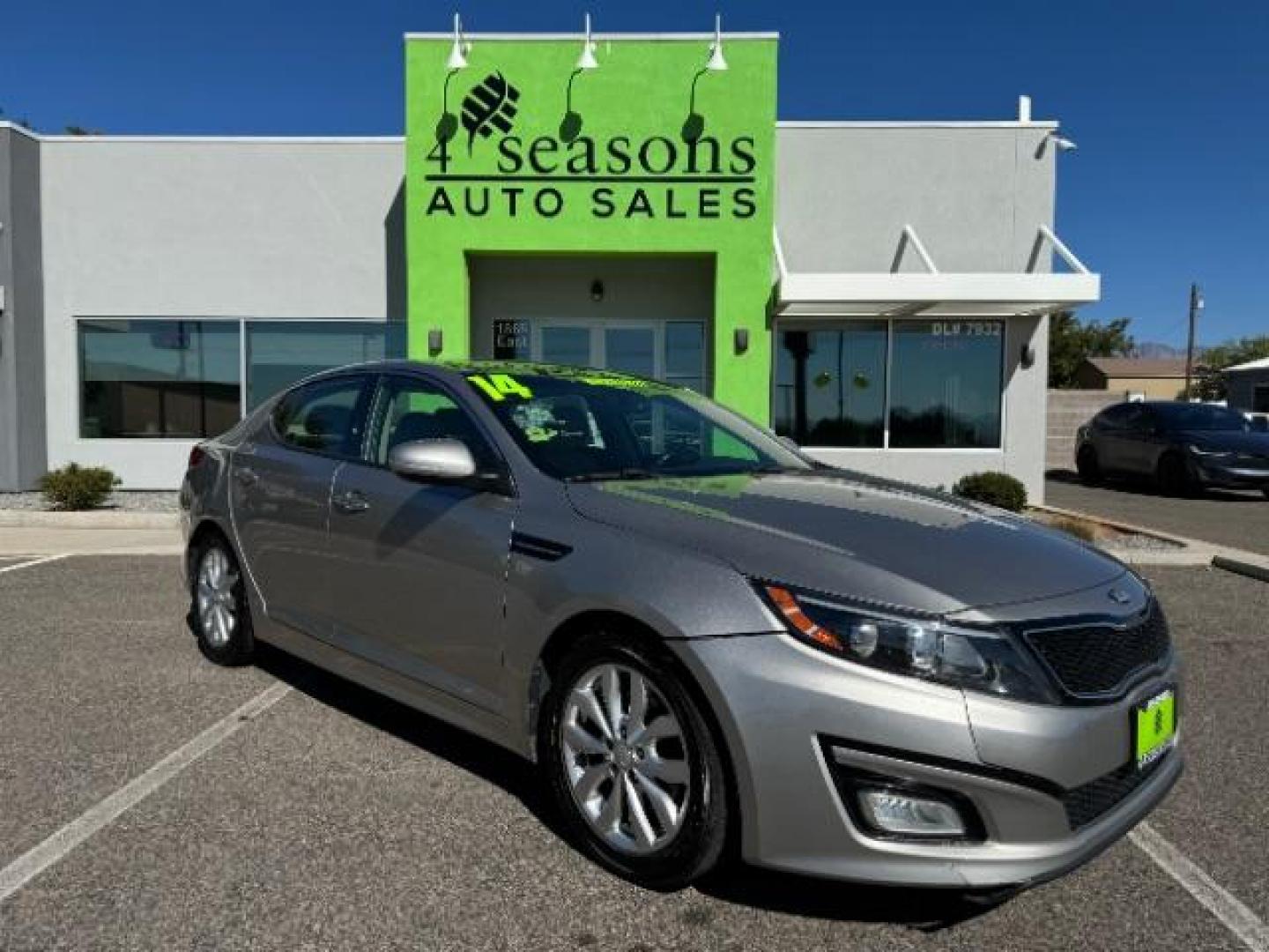 2014 Titanium Silver /Beige Kia Optima EX (5XXGN4A7XEG) with an 2.4L L4 DOHC 16V engine, 6-Speed Automatic transmission, located at 1865 East Red Hills Pkwy, St. George, 84770, (435) 628-0023, 37.120850, -113.543640 - Photo#0