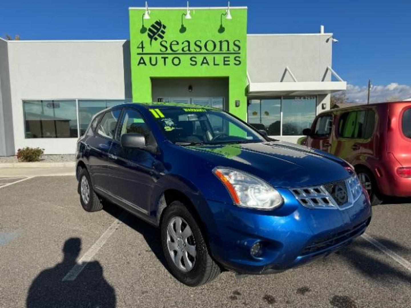 2011 Indigo Blue Metallic /Black Cloth Interior Nissan Rogue S AWD (JN8AS5MVXBW) with an 2.5L L4 DOHC 16V engine, Continuously Variable Transmission transmission, located at 940 North Main Street, Cedar City, UT, 84720, (435) 628-0023, 37.692936, -113.061897 - Photo#0