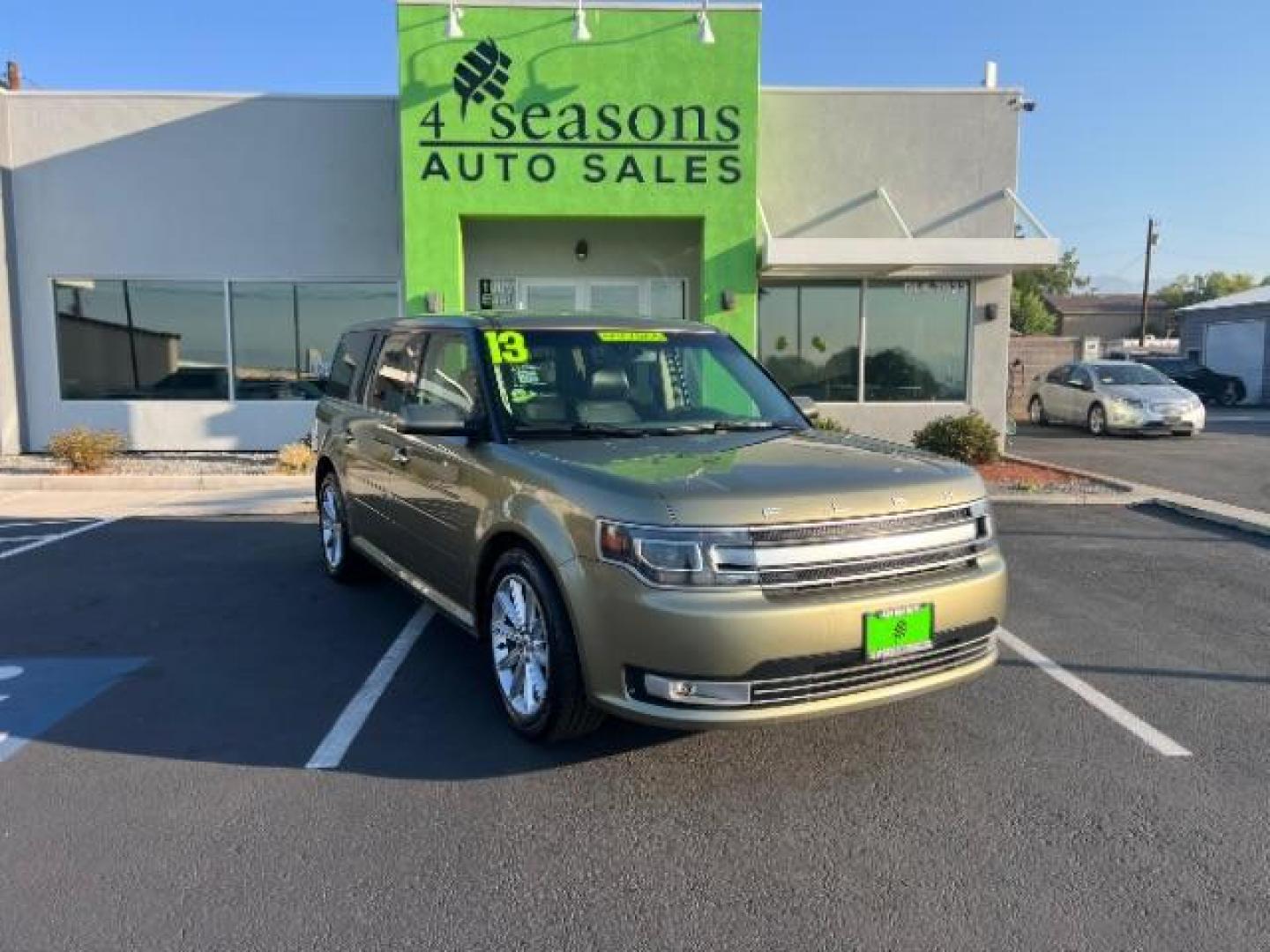 2013 Ginger Ale Metallic /Charcoal Black Leath Ford Flex Limited FWD (2FMGK5D81DB) with an 3.5L V6 DOHC 24V engine, 6-Speed Automatic Ov transmission, located at 940 North Main Street, Cedar City, UT, 84720, (435) 628-0023, 37.692936, -113.061897 - We specialize in helping ALL people get the best financing available. No matter your credit score, good, bad or none we can get you an amazing rate. Had a bankruptcy, divorce, or repossessions? We give you the green light to get your credit back on the road. Low down and affordable payments that fit - Photo#0