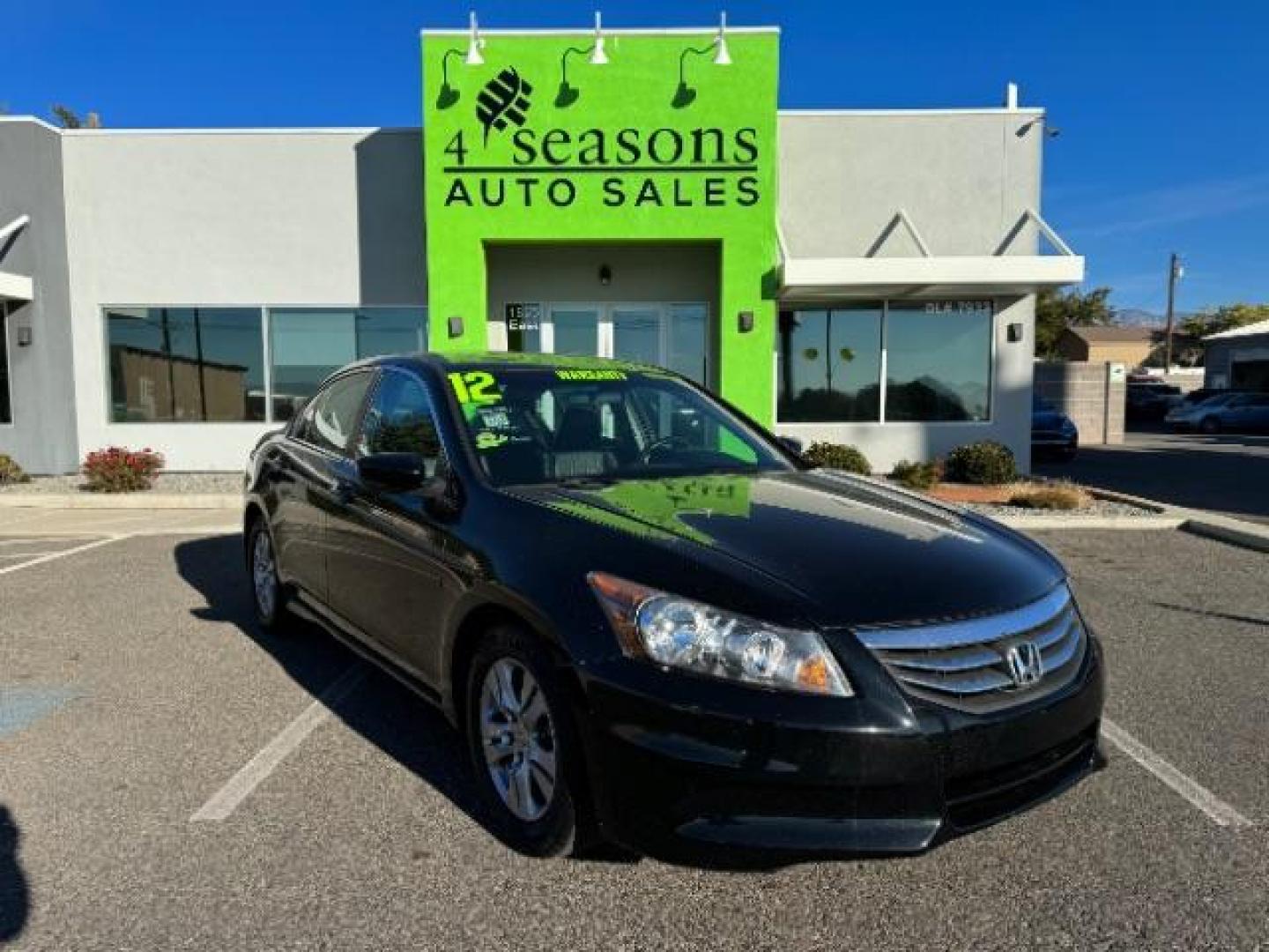 2012 Crystal Black Pearl /Black Leather Interior Honda Accord SE Sedan AT (1HGCP2F61CA) with an 2.4L L4 DOHC 16V engine, 5-Speed Automatic transmission, located at 1865 East Red Hills Pkwy, St. George, 84770, (435) 628-0023, 37.120850, -113.543640 - Photo#0