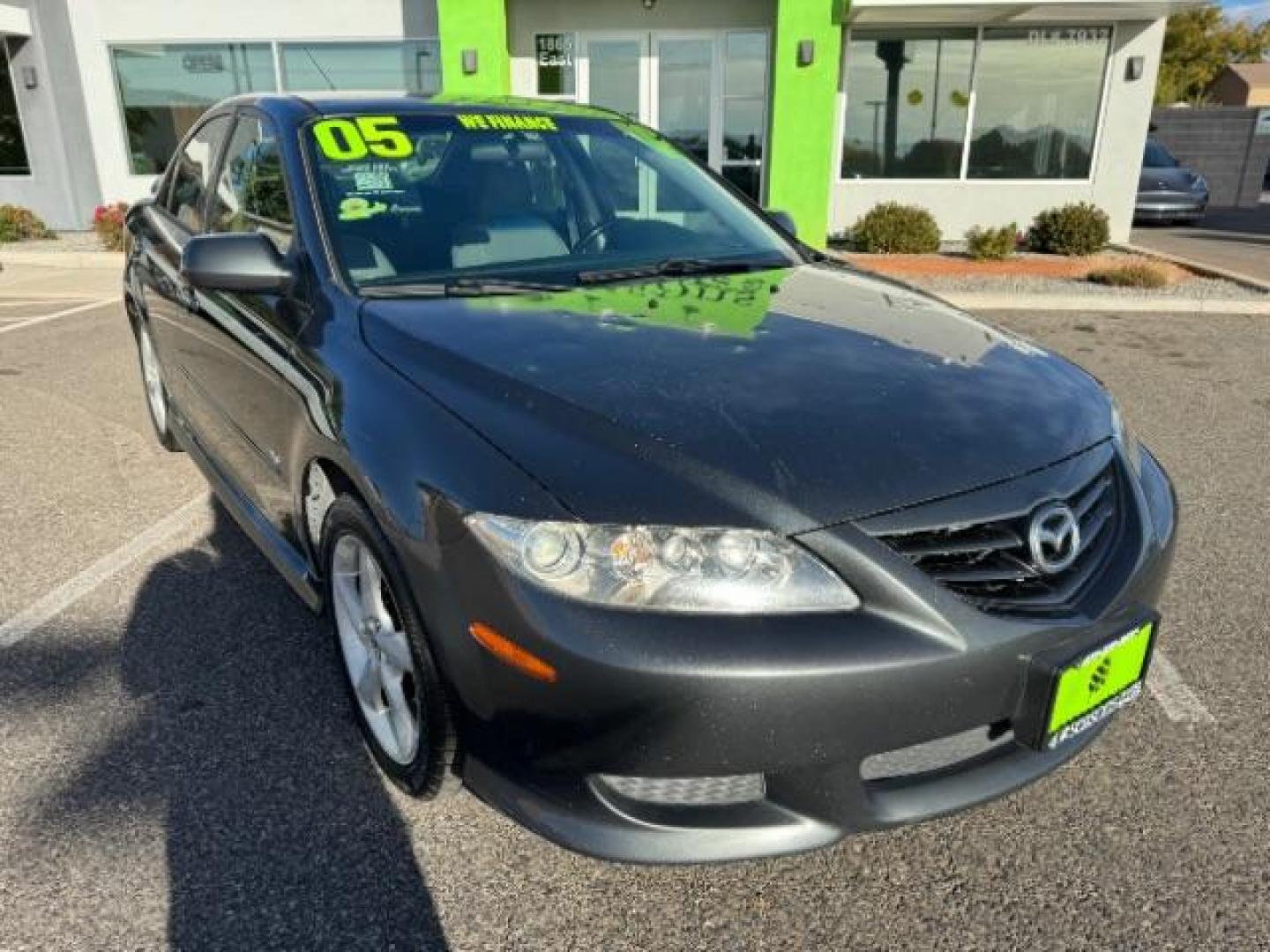 2005 Steel Gray Metallic /Two-Tone Gray Leather Seats Mazda Mazda6 s Sport Model (1YVHP80D155) with an 3.0L V6 DOHC 24V engine, 5-Speed Manual transmission, located at 940 North Main Street, Cedar City, UT, 84720, (435) 628-0023, 37.692936, -113.061897 - Photo#1