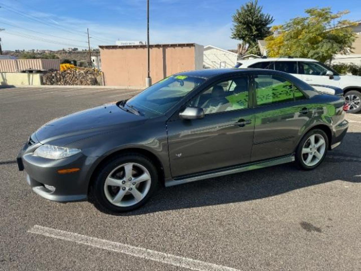 2005 Steel Gray Metallic /Two-Tone Gray Leather Seats Mazda Mazda6 s Sport Model (1YVHP80D155) with an 3.0L V6 DOHC 24V engine, 5-Speed Manual transmission, located at 940 North Main Street, Cedar City, UT, 84720, (435) 628-0023, 37.692936, -113.061897 - Photo#4