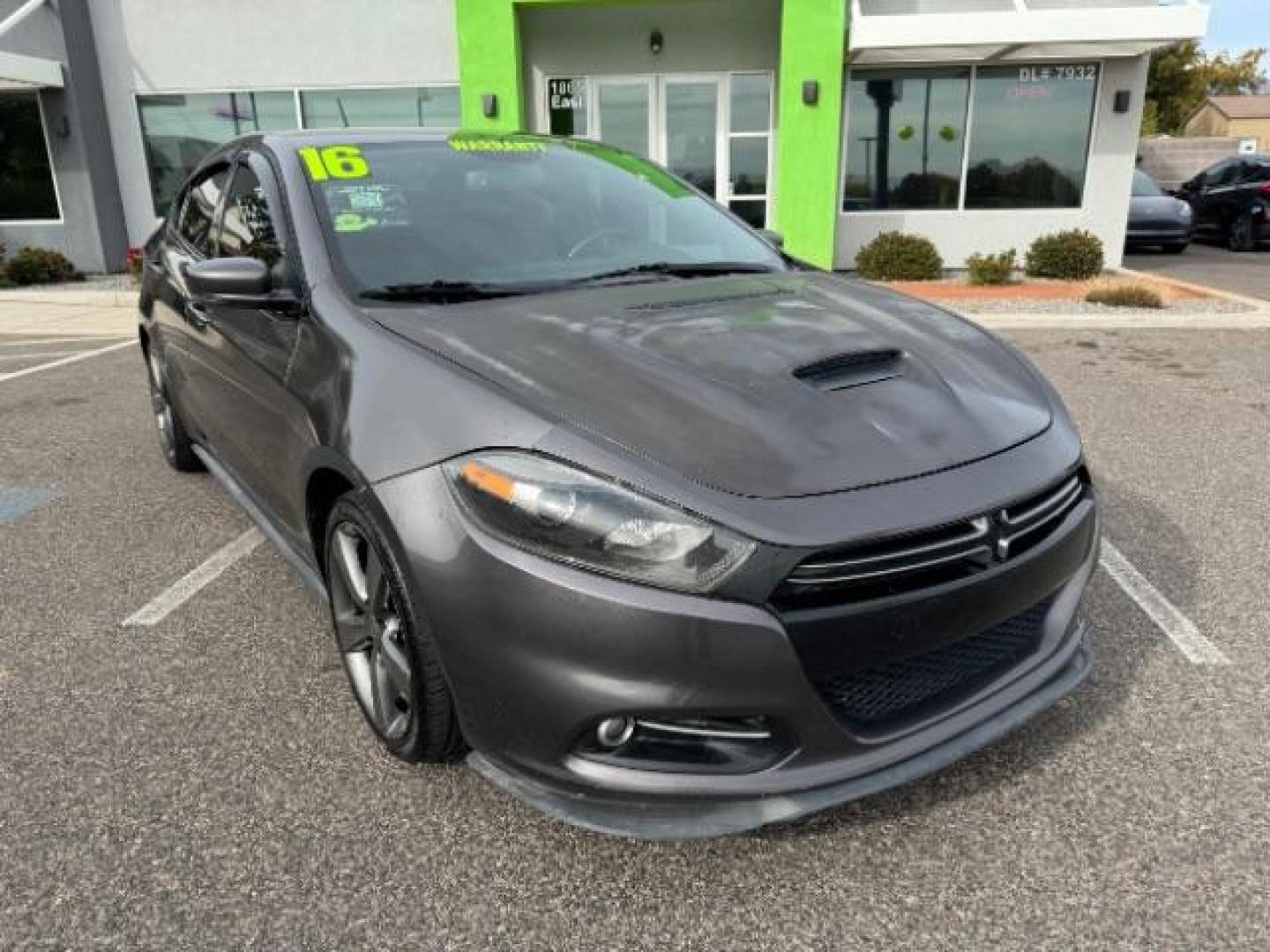 2016 Dark Grey /Black, leather Dodge Dart GT (1C3CDFEB6GD) with an 2.4L L4 DOHC 16V engine, 6-Speed Automatic transmission, located at 1865 East Red Hills Pkwy, St. George, 84770, (435) 628-0023, 37.120850, -113.543640 - Photo#1