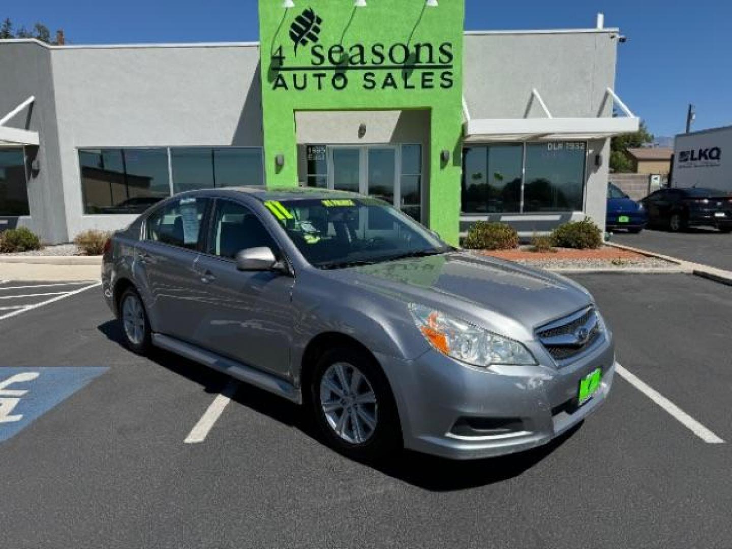 2011 Steel Silver Metalli /Warm Ivory Cloth Int Subaru Legacy 2.5i Premium (4S3BMBB64B3) with an 2.5L H4 SOHC 16V engine, Continuously Variabl transmission, located at 940 North Main Street, Cedar City, UT, 84720, (435) 628-0023, 37.692936, -113.061897 - Photo#0