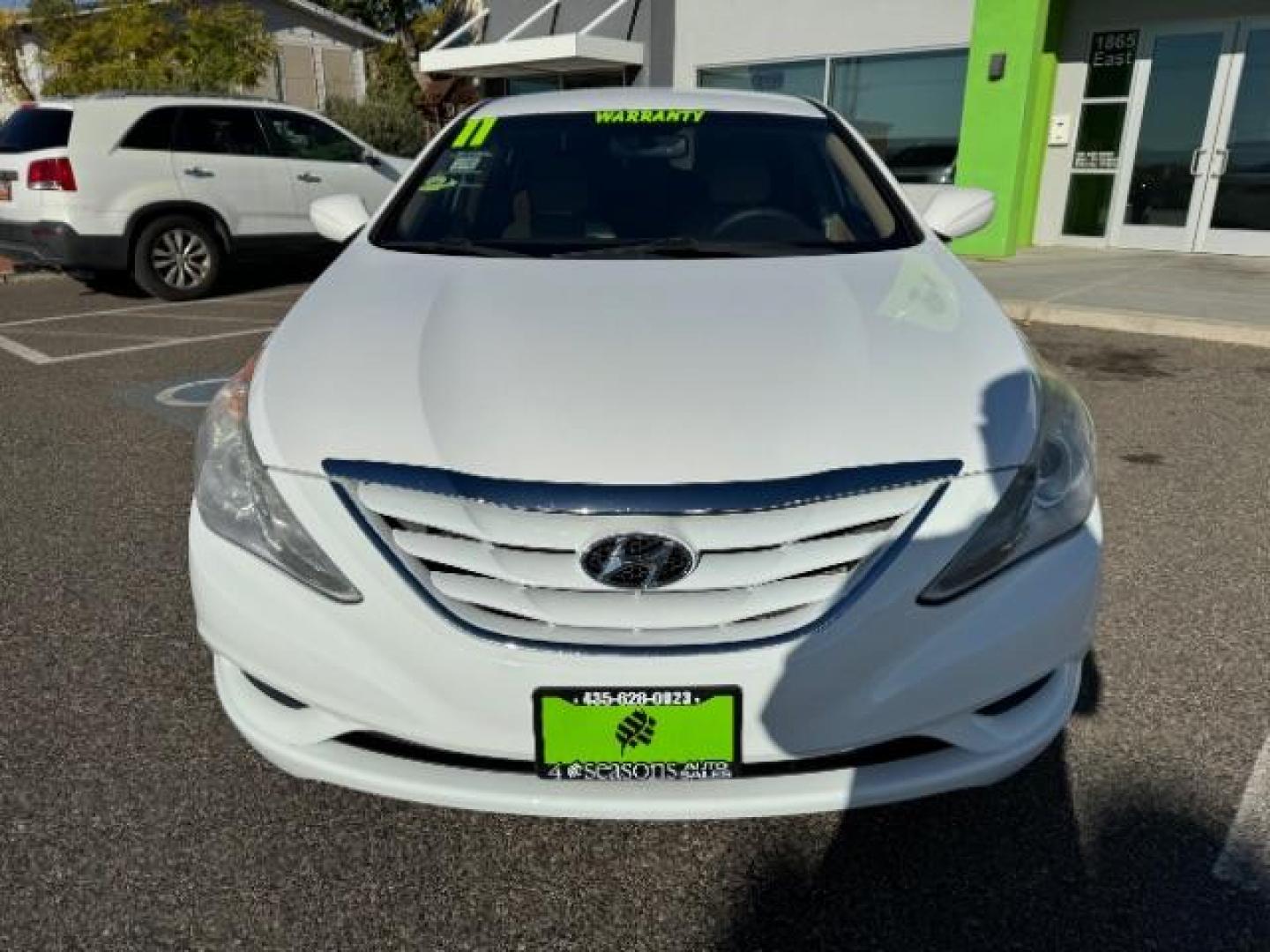 2011 Pearl White /Camel Cloth Interior Hyundai Sonata GLS Auto (5NPEB4AC7BH) with an 2.4L L4 DOHC 16V engine, 6-Speed Automatic transmission, located at 940 North Main Street, Cedar City, UT, 84720, (435) 628-0023, 37.692936, -113.061897 - Photo#2