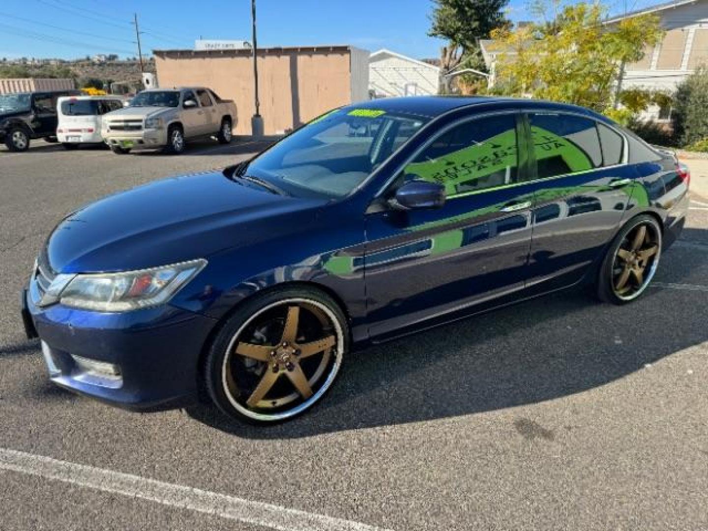 2015 Obsidian Blue Pearl /Black, cloth Honda Accord Sport Sedan CVT (1HGCR2F51FA) with an 2.4L L4 DOHC 16V engine, Continuously Variable Transmission transmission, located at 1865 East Red Hills Pkwy, St. George, 84770, (435) 628-0023, 37.120850, -113.543640 - Photo#4