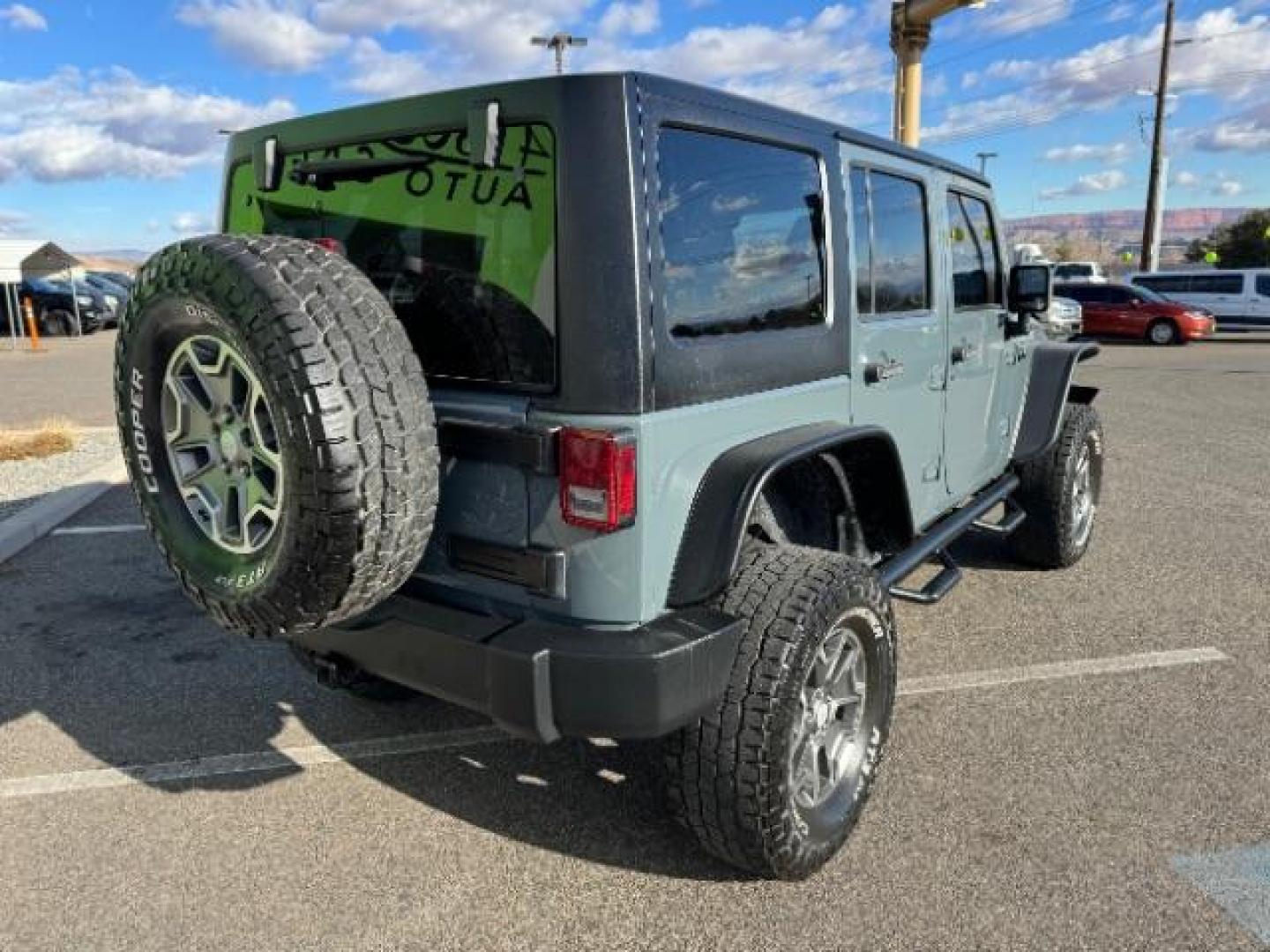 2014 Gray /Black Jeep Wrangler Unlimited Rubicon 4WD (1C4BJWFG6EL) with an 3.6L V6 DOHC 24V FFV engine, 5-Speed Automatic transmission, located at 940 North Main Street, Cedar City, UT, 84720, (435) 628-0023, 37.692936, -113.061897 - Photo#9