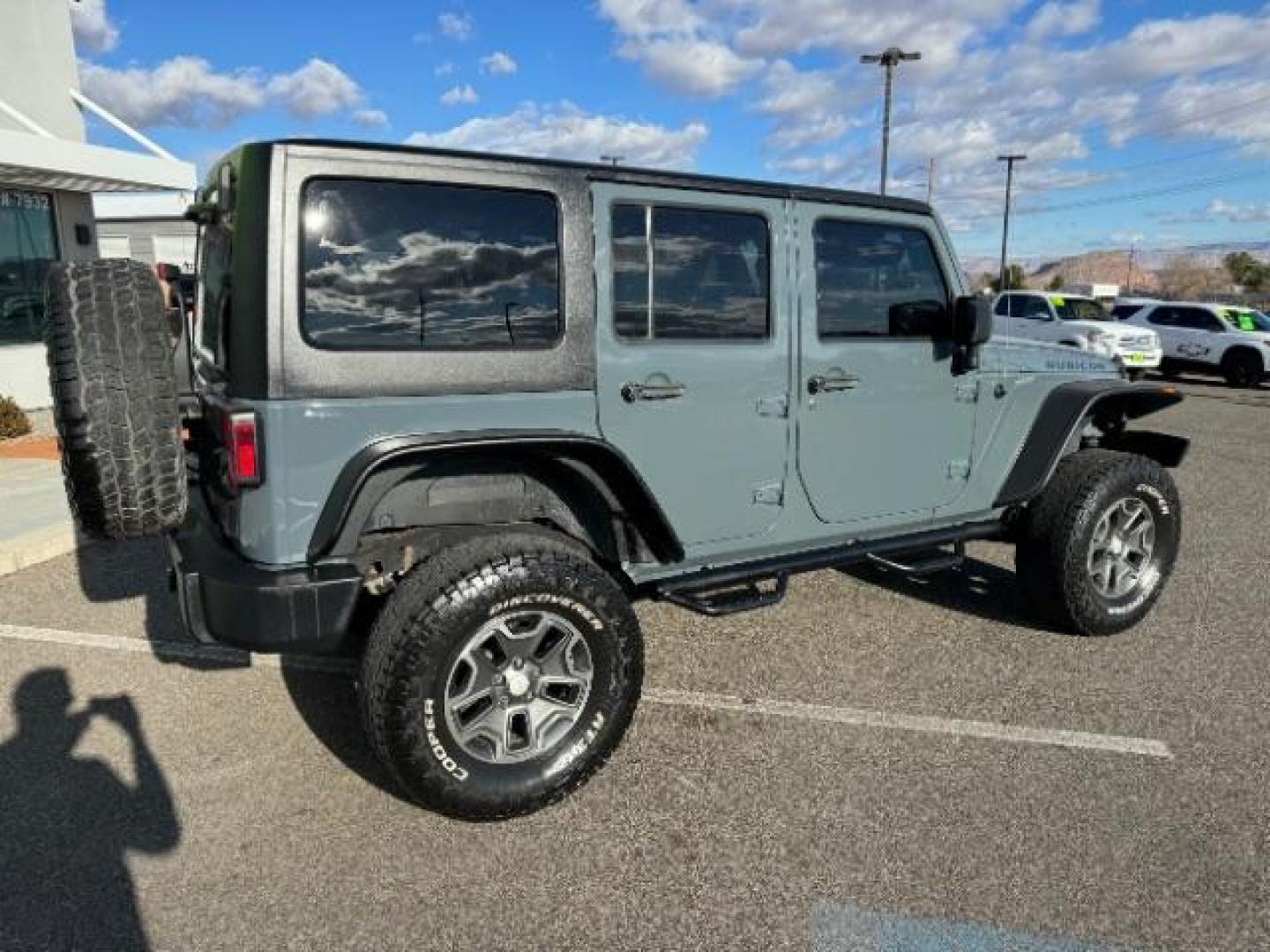 2014 Gray /Black Jeep Wrangler Unlimited Rubicon 4WD (1C4BJWFG6EL) with an 3.6L V6 DOHC 24V FFV engine, 5-Speed Automatic transmission, located at 940 North Main Street, Cedar City, UT, 84720, (435) 628-0023, 37.692936, -113.061897 - Photo#10