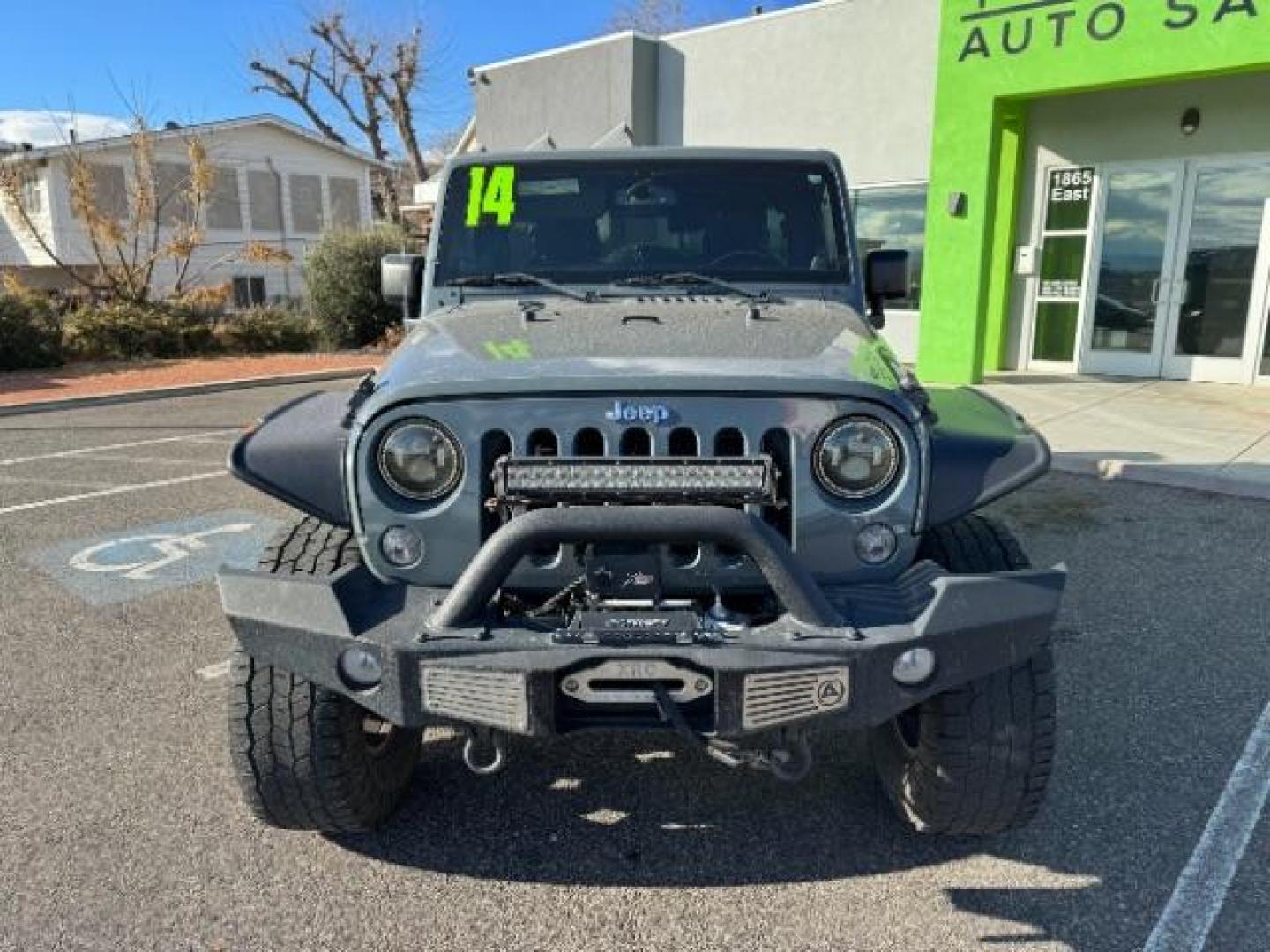 2014 Gray /Black Jeep Wrangler Unlimited Rubicon 4WD (1C4BJWFG6EL) with an 3.6L V6 DOHC 24V FFV engine, 5-Speed Automatic transmission, located at 940 North Main Street, Cedar City, UT, 84720, (435) 628-0023, 37.692936, -113.061897 - Photo#2