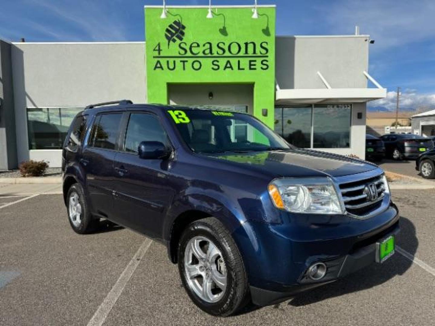 2013 Obsidian Blue Pearl /Gray Leather Interior Honda Pilot EX-L 2WD 5-Spd AT (5FNYF3H56DB) with an 3.5L V6 SOHC 24V engine, 5-Speed Automatic transmission, located at 1865 East Red Hills Pkwy, St. George, 84770, (435) 628-0023, 37.120850, -113.543640 - Photo#0