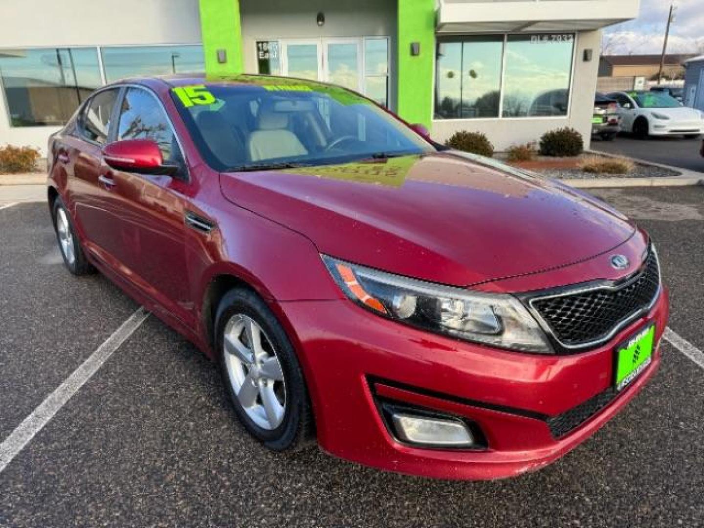 2015 Dark Cherry /Black Kia Optima LX (5XXGM4A78FG) with an 2.4L L4 DOHC 16V engine, 6-Speed Automatic transmission, located at 1865 East Red Hills Pkwy, St. George, 84770, (435) 628-0023, 37.120850, -113.543640 - Photo#1