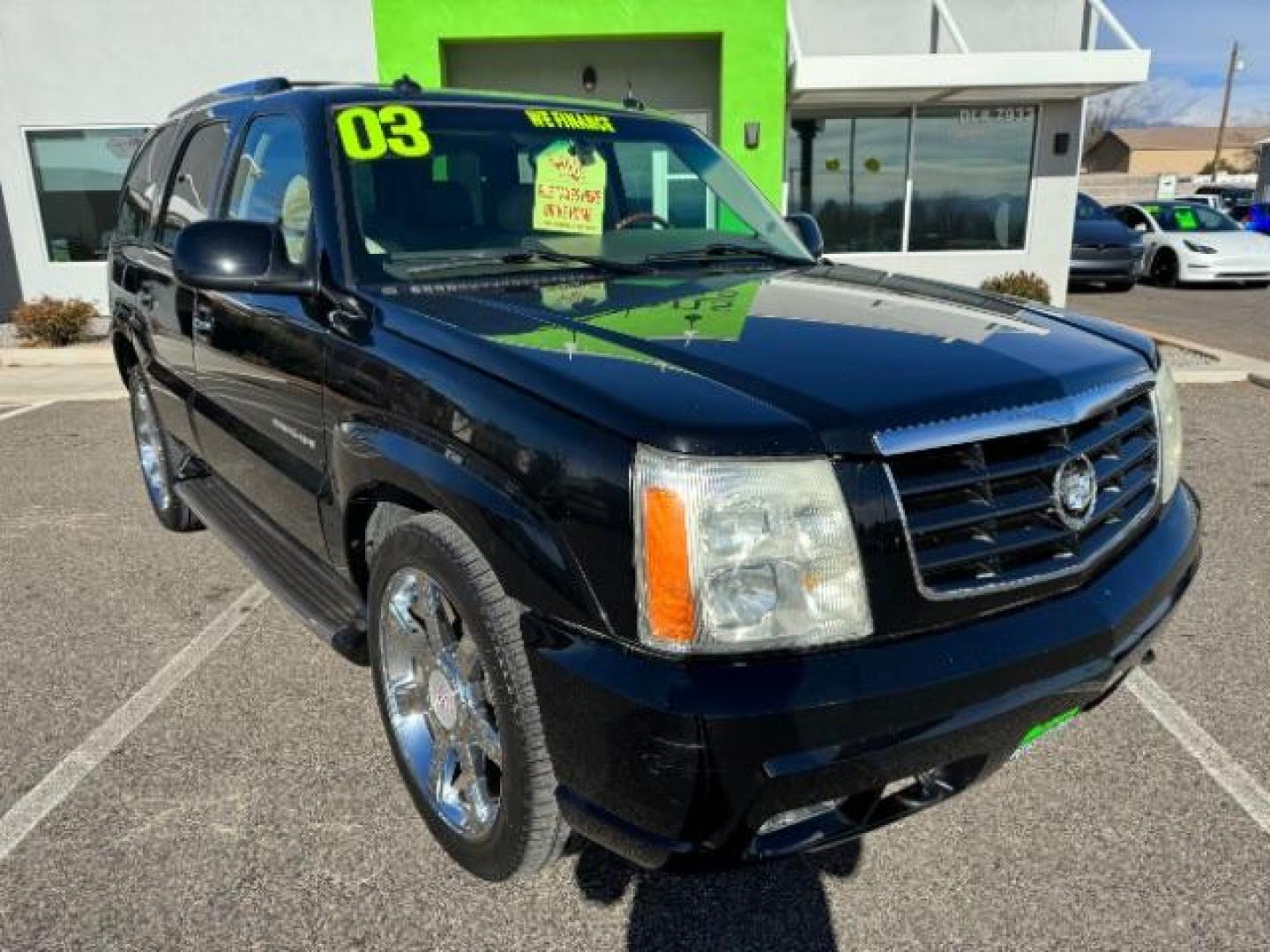 2003 Sable Black /Shale Leather Cadillac Escalade 2WD (1GYEC63T93R) with an 5.3L V8 OHV 16V engine, 4-Speed Automatic transmission, located at 1865 East Red Hills Pkwy, St. George, 84770, (435) 628-0023, 37.120850, -113.543640 - Photo#1