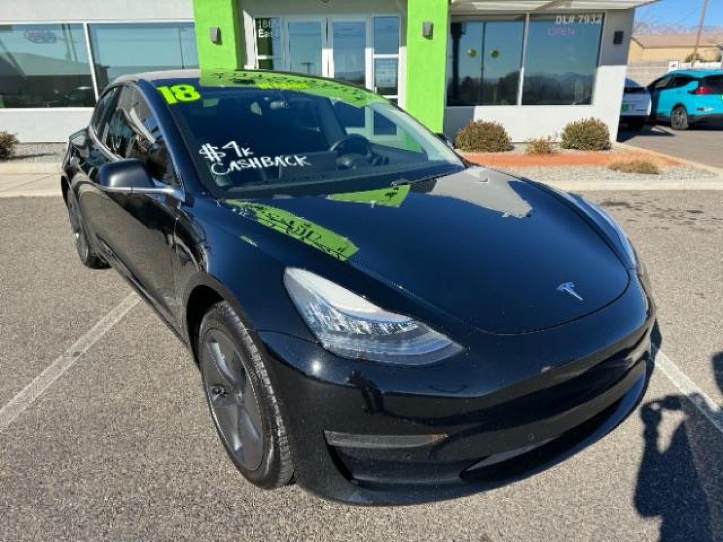 2018 Black Tesla Model 3 Long Range (5YJ3E1EA3JF) with an ELECTRIC engine, 1-Speed Automatic transmission, located at 1865 East Red Hills Pkwy, St. George, 84770, (435) 628-0023, 37.120850, -113.543640 - Photo#0