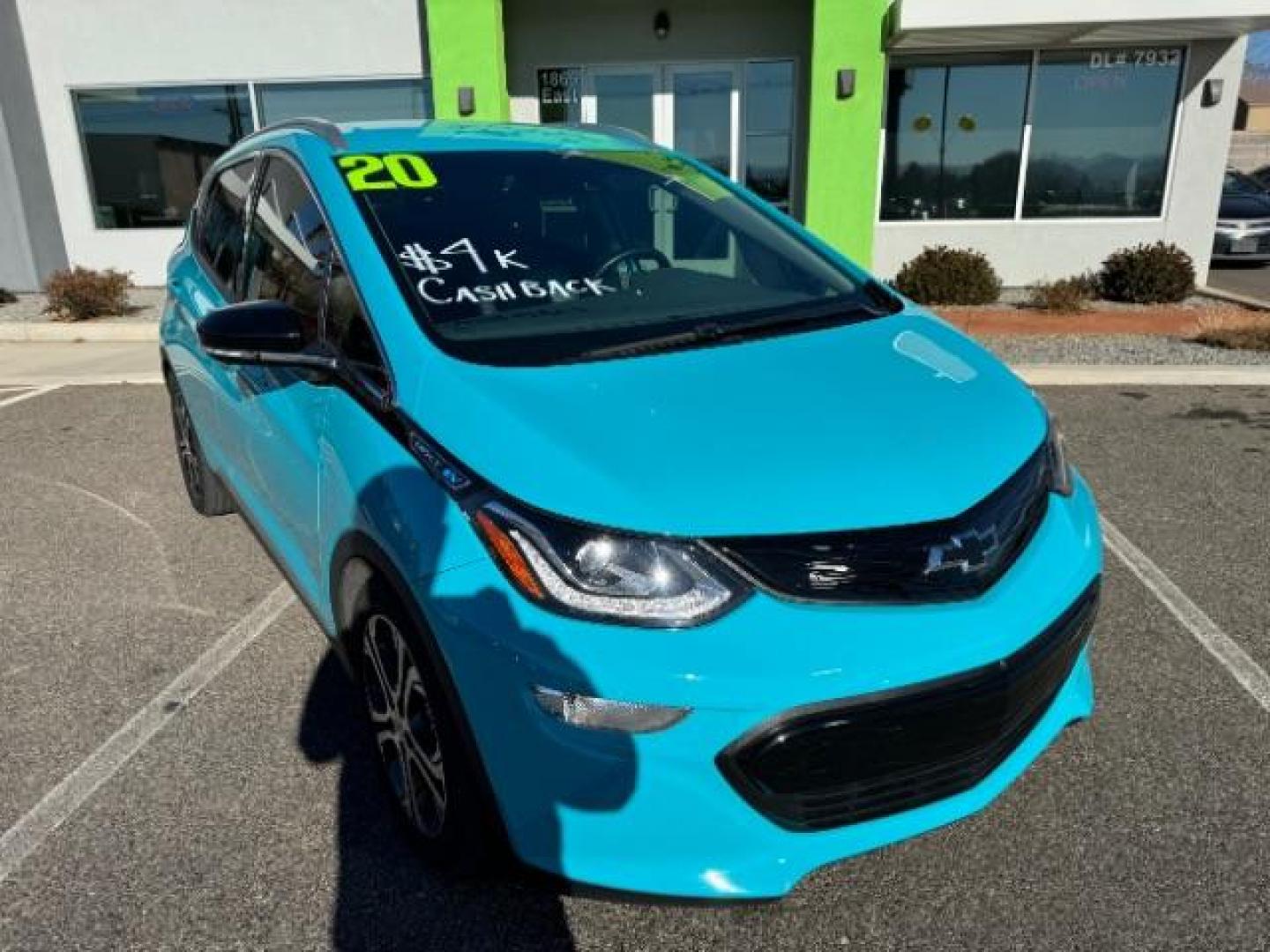 2020 Oasis Blue /Dark Galvanized Gray, leather Chevrolet Bolt EV Premier (1G1FZ6S04L4) with an ELECTRIC engine, 1-Speed Automatic transmission, located at 1865 East Red Hills Pkwy, St. George, 84770, (435) 628-0023, 37.120850, -113.543640 - Photo#1