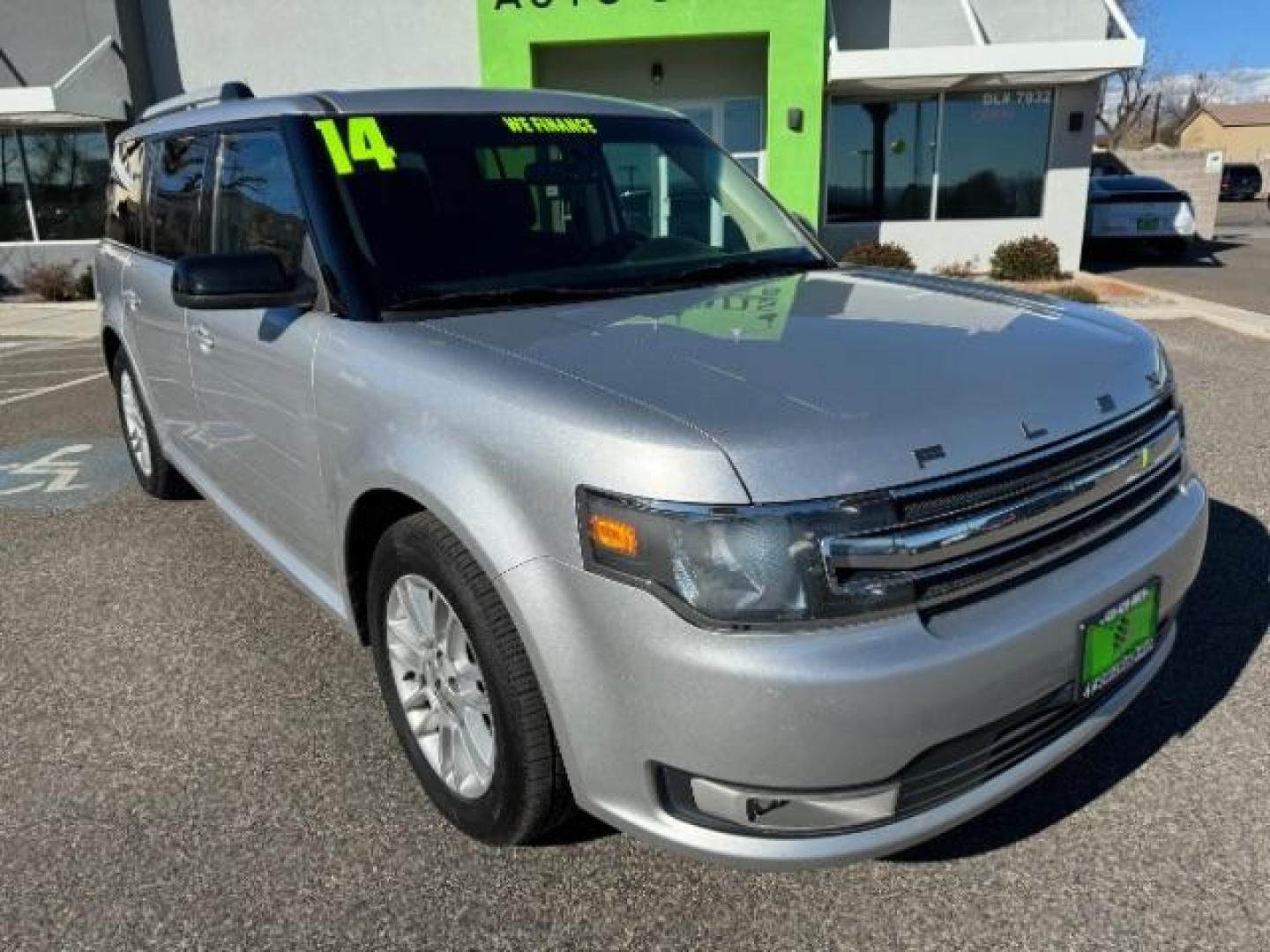 2014 Ingot Silver Metallic /Charcoal Black Ford Flex SEL FWD (2FMGK5C85EB) with an 3.5L V6 DOHC 24V engine, 6-Speed Automatic Overdrive transmission, located at 940 North Main Street, Cedar City, UT, 84720, (435) 628-0023, 37.692936, -113.061897 - Photo#1