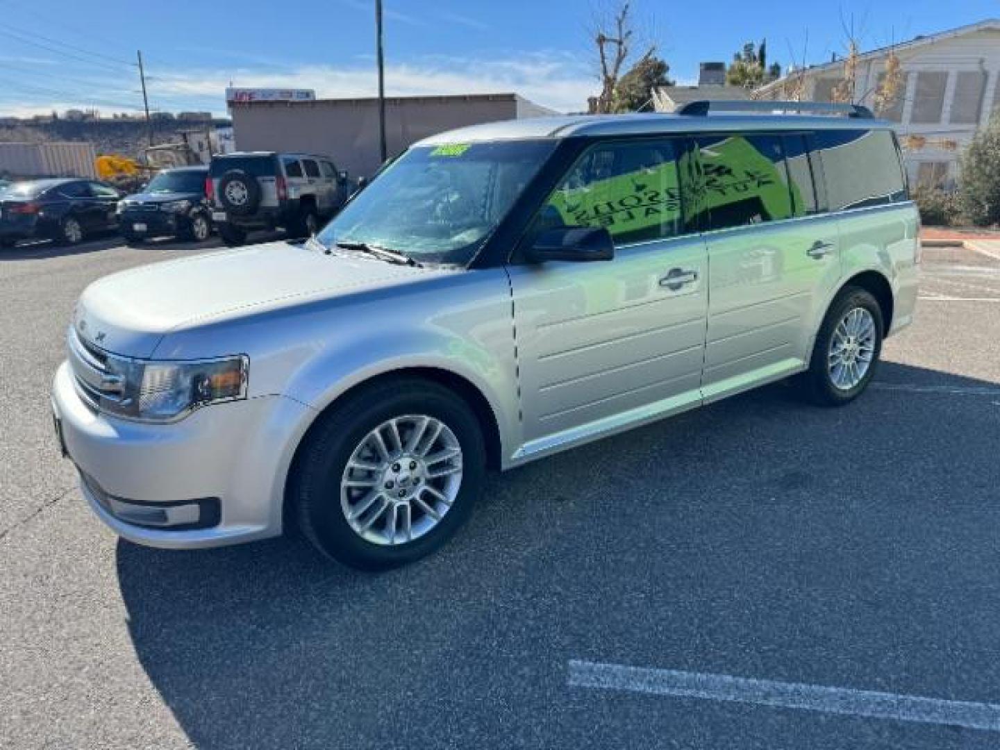 2014 Ingot Silver Metallic /Charcoal Black Ford Flex SEL FWD (2FMGK5C85EB) with an 3.5L V6 DOHC 24V engine, 6-Speed Automatic Overdrive transmission, located at 940 North Main Street, Cedar City, UT, 84720, (435) 628-0023, 37.692936, -113.061897 - Photo#4