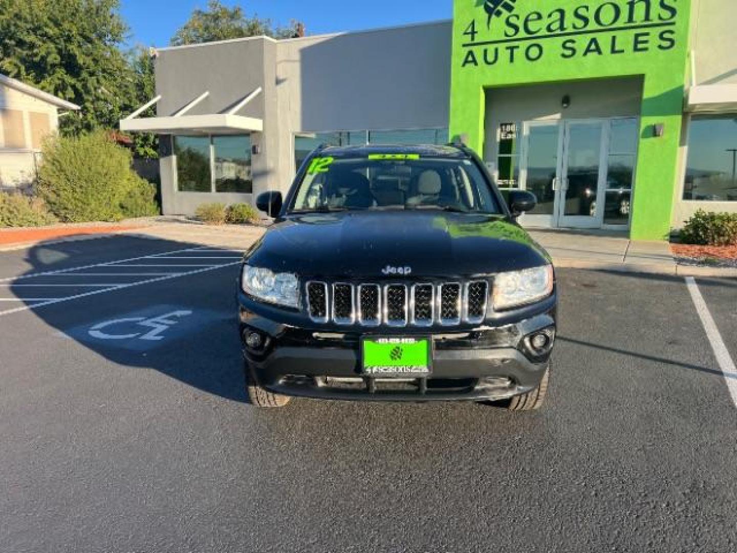 2012 Black /Dark Slate Gray Clot Jeep Compass Sport 4WD (1C4NJDBB2CD) with an 2.4L L4 DOHC 16V engine, Continuously Variabl transmission, located at 940 North Main Street, Cedar City, UT, 84720, (435) 628-0023, 37.692936, -113.061897 - We specialize in helping ALL people get the best financing available. No matter your credit score, good, bad or none we can get you an amazing rate. Had a bankruptcy, divorce, or repossessions? We give you the green light to get your credit back on the road. Low down and affordable payments that fit - Photo#1