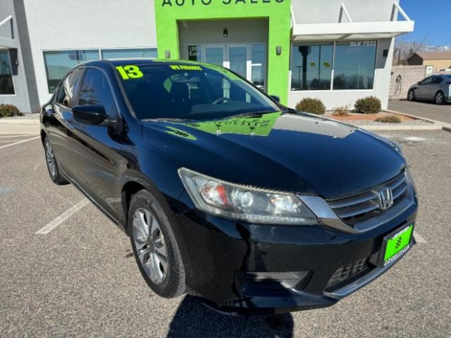 2013 Crystal Black Pearl /Black Cloth Interior Honda Accord LX Sedan CVT (1HGCR2F33DA) with an 2.4L L4 DOHC 16V engine, Continuously Variable Transmission transmission, located at 940 North Main Street, Cedar City, UT, 84720, (435) 628-0023, 37.692936, -113.061897 - Photo#1