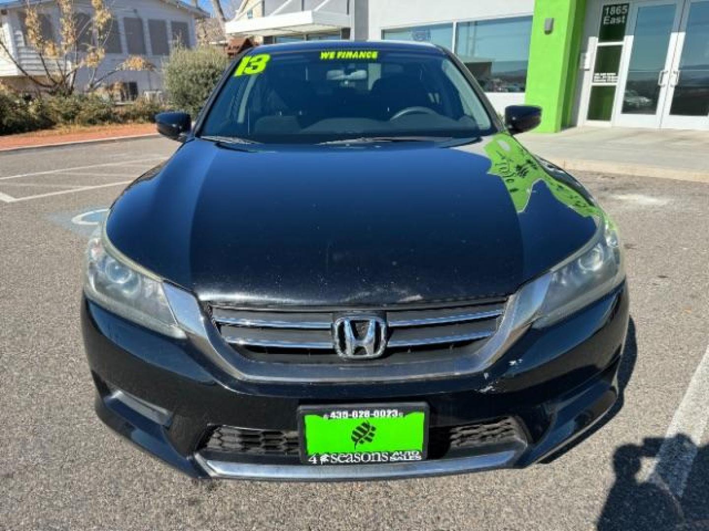 2013 Crystal Black Pearl /Black Cloth Interior Honda Accord LX Sedan CVT (1HGCR2F33DA) with an 2.4L L4 DOHC 16V engine, Continuously Variable Transmission transmission, located at 940 North Main Street, Cedar City, UT, 84720, (435) 628-0023, 37.692936, -113.061897 - Photo#2