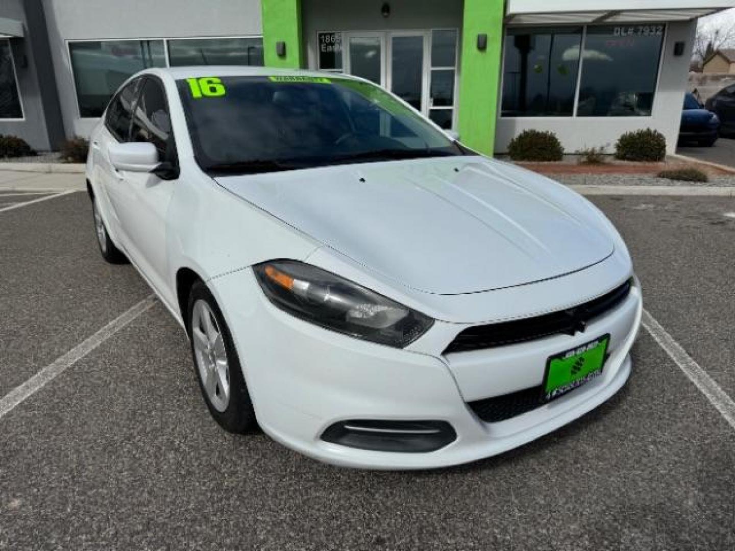 2016 White /Black, premium cloth Dodge Dart SXT (1C3CDFBB9GD) with an 2.4L L4 DOHC 16V engine, 6-Speed Automatic transmission, located at 940 North Main Street, Cedar City, UT, 84720, (435) 628-0023, 37.692936, -113.061897 - We specialize in helping ALL people get the best financing available. No matter your credit score, good, bad or none we can get you an amazing rate. Had a bankruptcy, divorce, or repossessions? We give you the green light to get your credit back on the road. Low down and affordable payments that fit - Photo#1