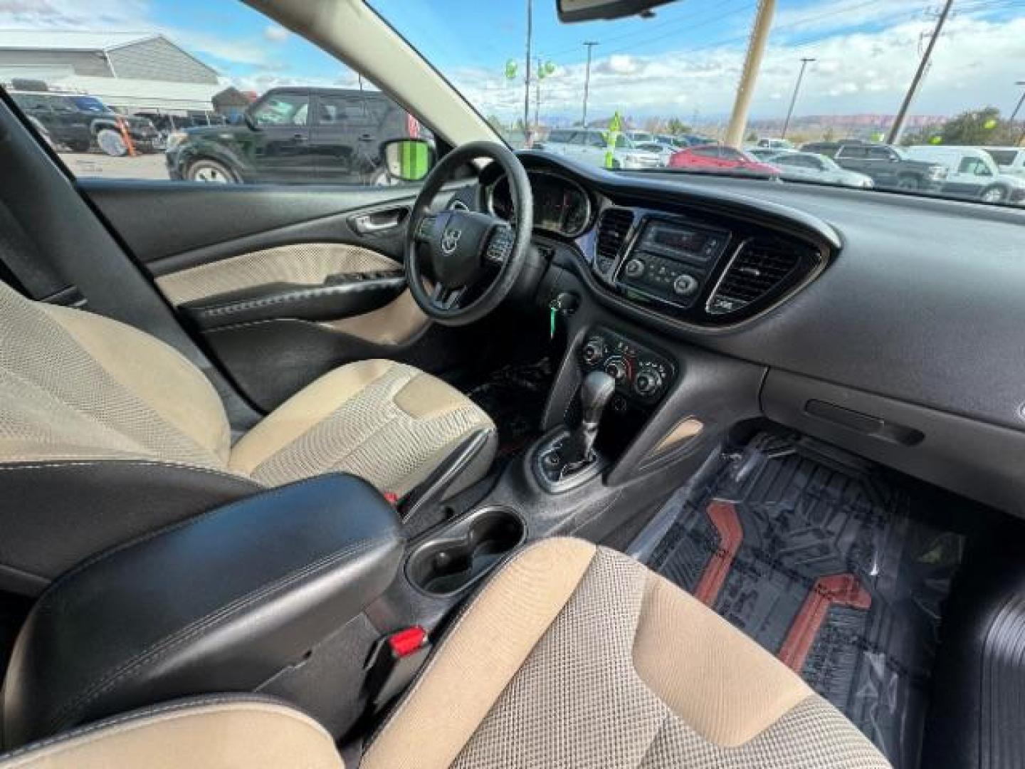 2016 White /Black, premium cloth Dodge Dart SXT (1C3CDFBB9GD) with an 2.4L L4 DOHC 16V engine, 6-Speed Automatic transmission, located at 940 North Main Street, Cedar City, UT, 84720, (435) 628-0023, 37.692936, -113.061897 - Photo#29