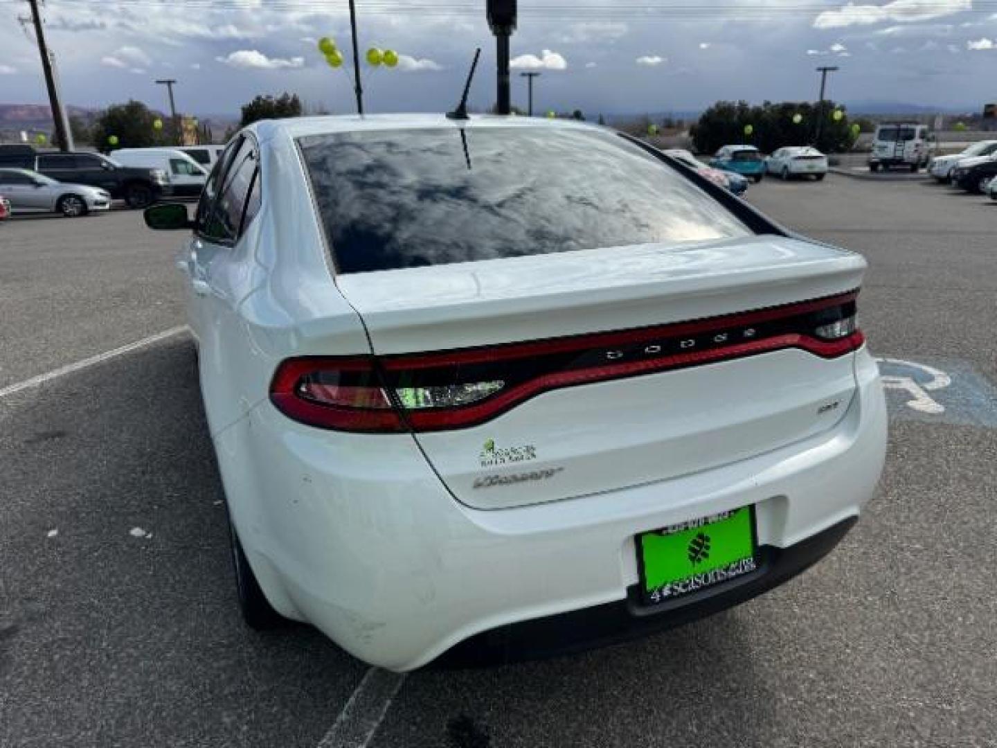 2016 White /Black, premium cloth Dodge Dart SXT (1C3CDFBB9GD) with an 2.4L L4 DOHC 16V engine, 6-Speed Automatic transmission, located at 940 North Main Street, Cedar City, UT, 84720, (435) 628-0023, 37.692936, -113.061897 - Photo#7