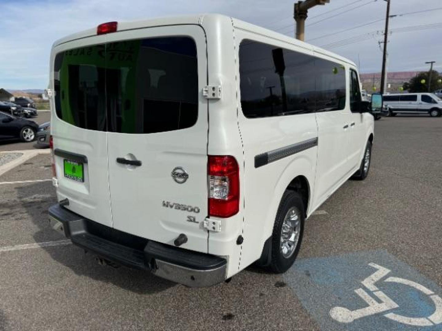 2018 Glacier White /Beige, leather Nissan NV Passenger 3500 SL V8 (5BZAF0AA5JN) with an 5.6L V8 engine, 5-Speed Automatic transmission, located at 1865 East Red Hills Pkwy, St. George, 84770, (435) 628-0023, 37.120850, -113.543640 - Photo#10