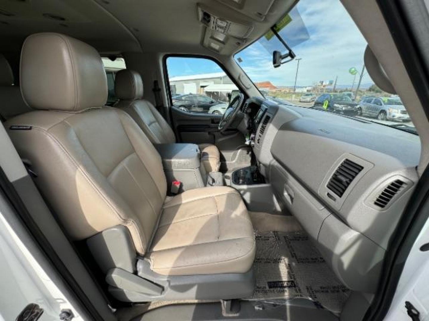 2018 Glacier White /Beige, leather Nissan NV Passenger 3500 SL V8 (5BZAF0AA5JN) with an 5.6L V8 engine, 5-Speed Automatic transmission, located at 1865 East Red Hills Pkwy, St. George, 84770, (435) 628-0023, 37.120850, -113.543640 - Photo#37