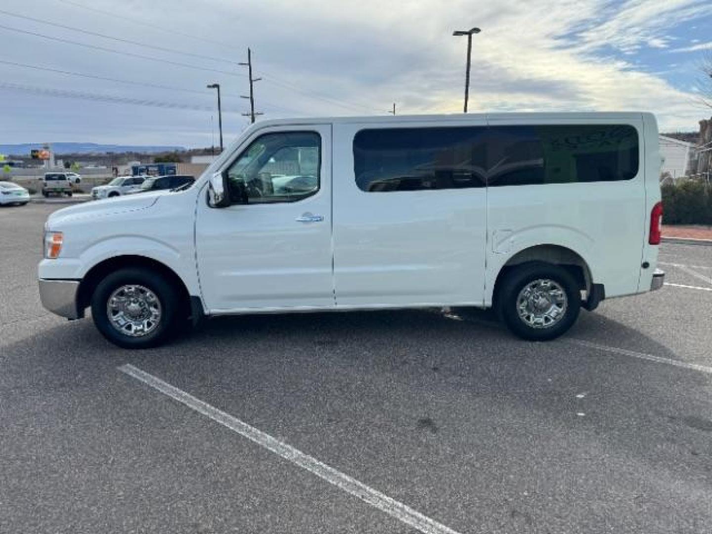 2018 Glacier White /Beige, leather Nissan NV Passenger 3500 SL V8 (5BZAF0AA5JN) with an 5.6L V8 engine, 5-Speed Automatic transmission, located at 1865 East Red Hills Pkwy, St. George, 84770, (435) 628-0023, 37.120850, -113.543640 - Photo#5