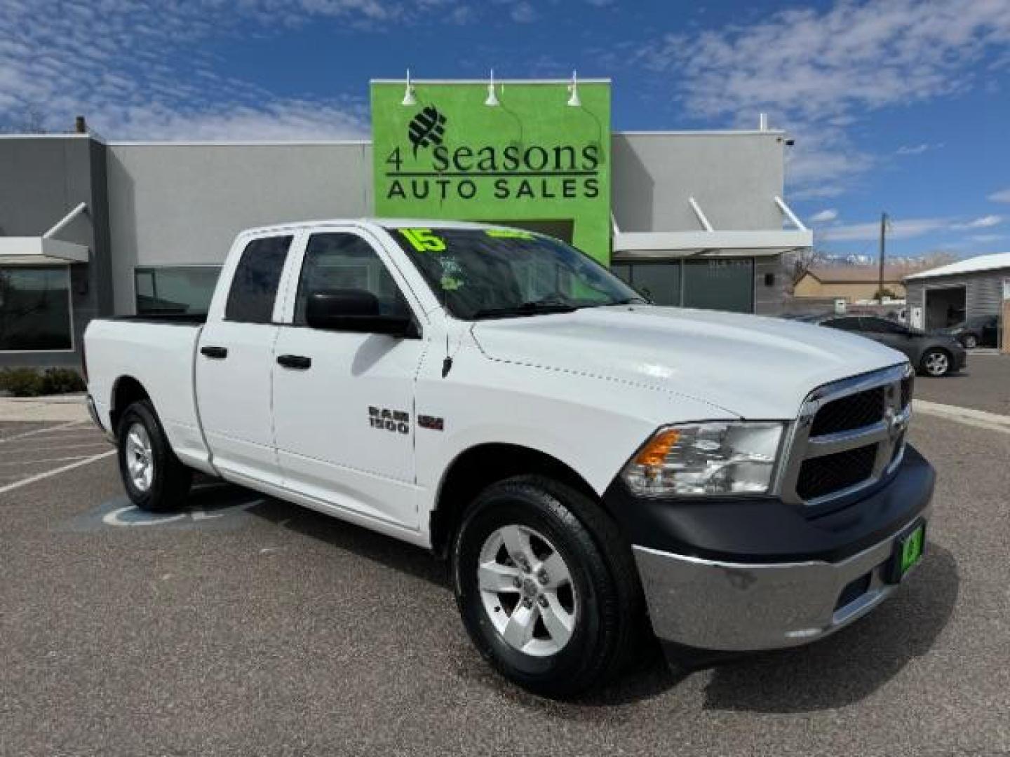 2015 White RAM 1500 Tradesman Quad Cab 4WD (1C6RR7FT7FS) with an 5.7L V8 OHV 16V engine, 8-Speed Automatic transmission, located at 1865 East Red Hills Pkwy, St. George, 84770, (435) 628-0023, 37.120850, -113.543640 - Photo#0