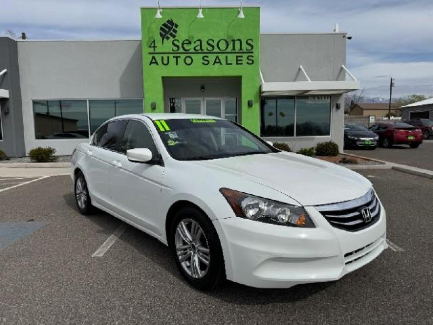 2011 Taffeta White /Ivory Cloth Interior Honda Accord LX Sedan AT (1HGCP2F30BA) with an 2.4L L4 DOHC 16V engine, 5-Speed Automatic transmission, located at 940 North Main Street, Cedar City, UT, 84720, (435) 628-0023, 37.692936, -113.061897 - Photo#0