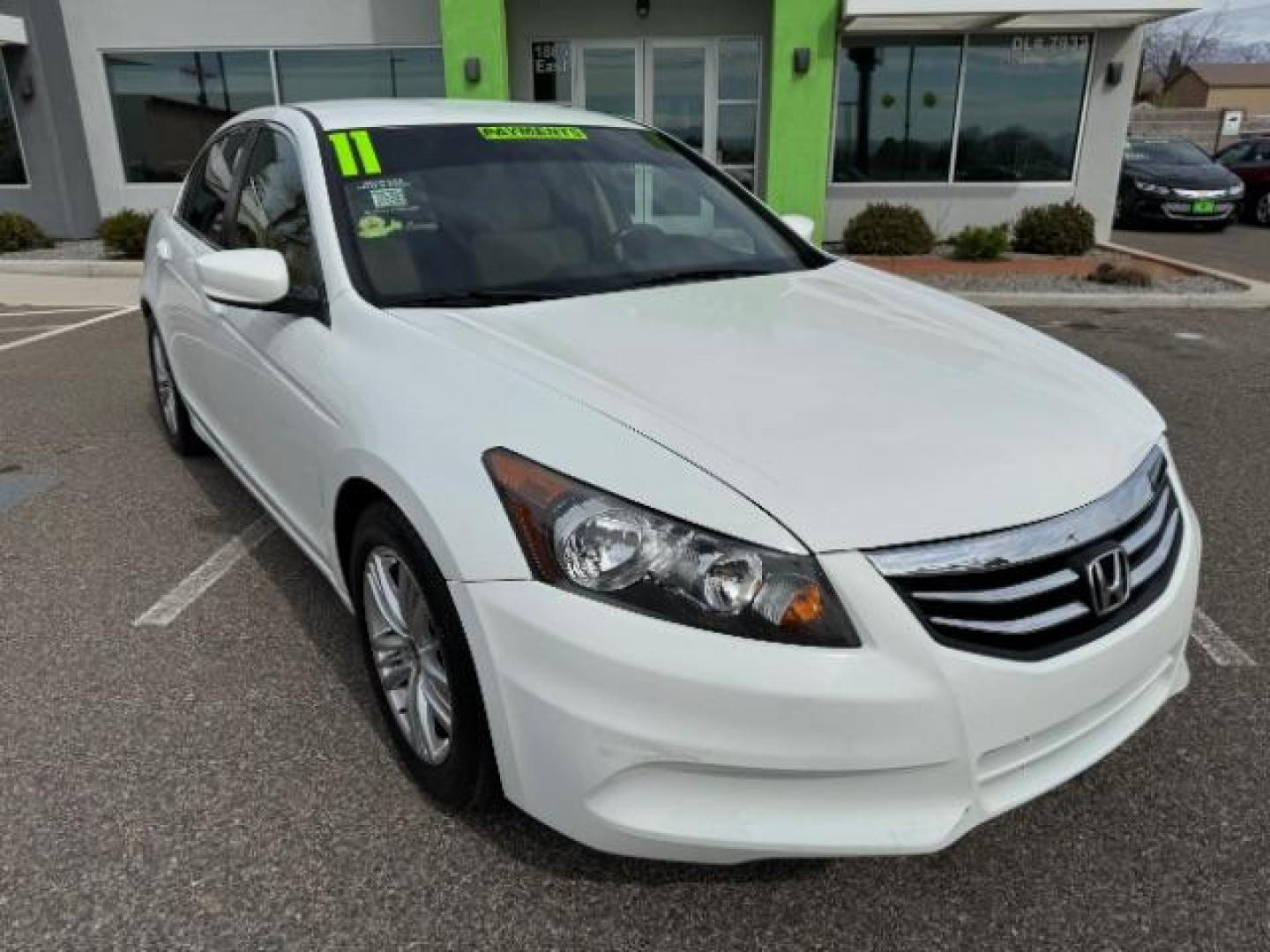 2011 Taffeta White /Ivory Cloth Interior Honda Accord LX Sedan AT (1HGCP2F30BA) with an 2.4L L4 DOHC 16V engine, 5-Speed Automatic transmission, located at 940 North Main Street, Cedar City, UT, 84720, (435) 628-0023, 37.692936, -113.061897 - Photo#1