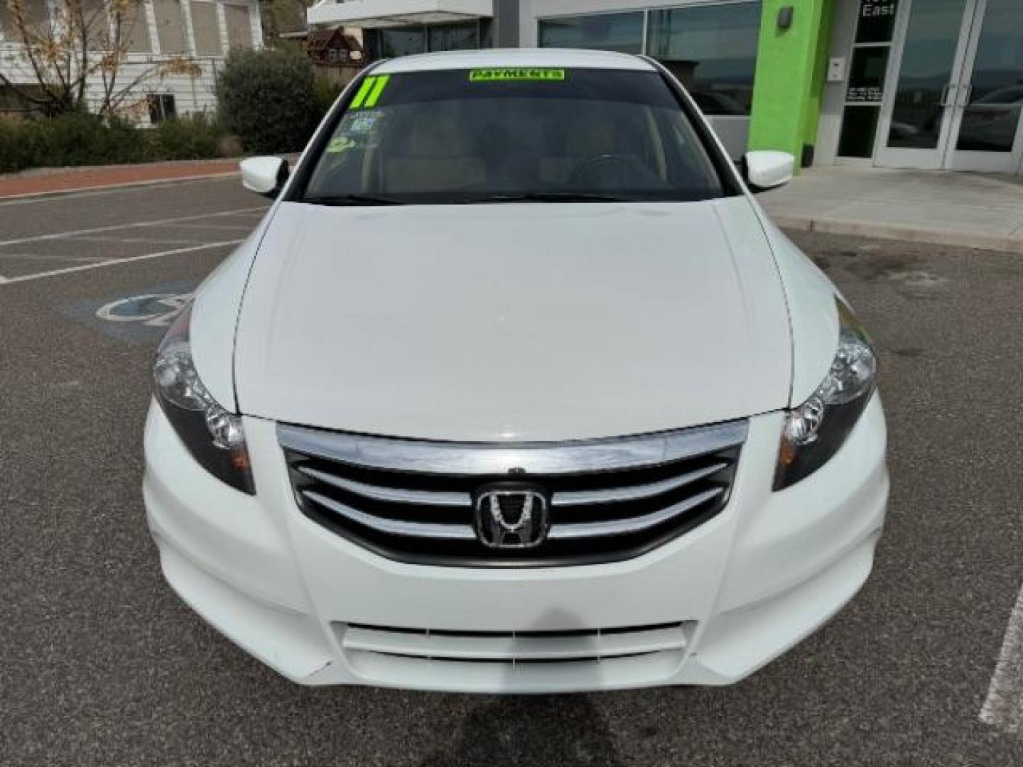 2011 Taffeta White /Ivory Cloth Interior Honda Accord LX Sedan AT (1HGCP2F30BA) with an 2.4L L4 DOHC 16V engine, 5-Speed Automatic transmission, located at 940 North Main Street, Cedar City, UT, 84720, (435) 628-0023, 37.692936, -113.061897 - Photo#2