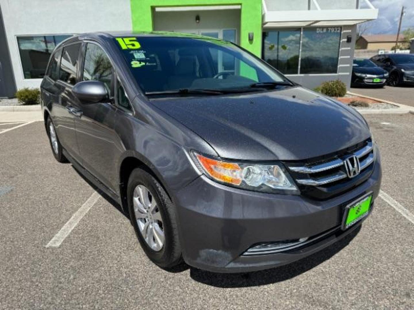 2015 Alabaster Silver Metallic Honda Odyssey EX (5FNRL5H46FB) with an 3.5L V6 SOHC 24V engine, 6-Speed Automatic transmission, located at 940 North Main Street, Cedar City, UT, 84720, (435) 628-0023, 37.692936, -113.061897 - Photo#1