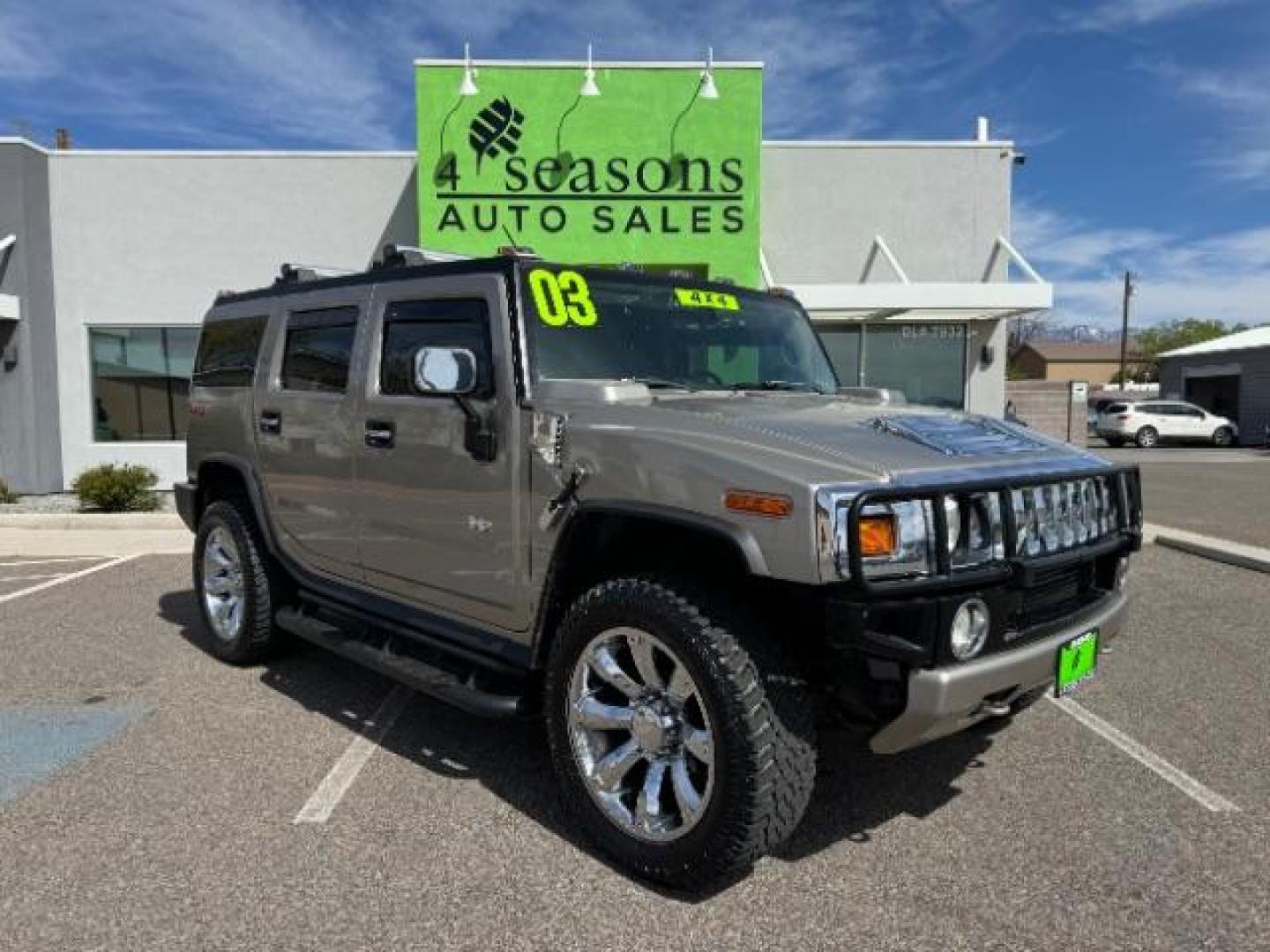 2003 Pewter Metallic /Wheat Leather Interior Hummer H2 Sport Utility (5GRGN23U73H) with an 6.0L V8 OHV 16V engine, 4-Speed Automatic transmission, located at 1865 East Red Hills Pkwy, St. George, 84770, (435) 628-0023, 37.120850, -113.543640 - We specialize in helping ALL people get the best financing available. No matter your credit score, good, bad or none we can get you an amazing rate. Had a bankruptcy, divorce, or repossessions? We give you the green light to get your credit back on the road. Low down and affordable payments that fit - Photo#0