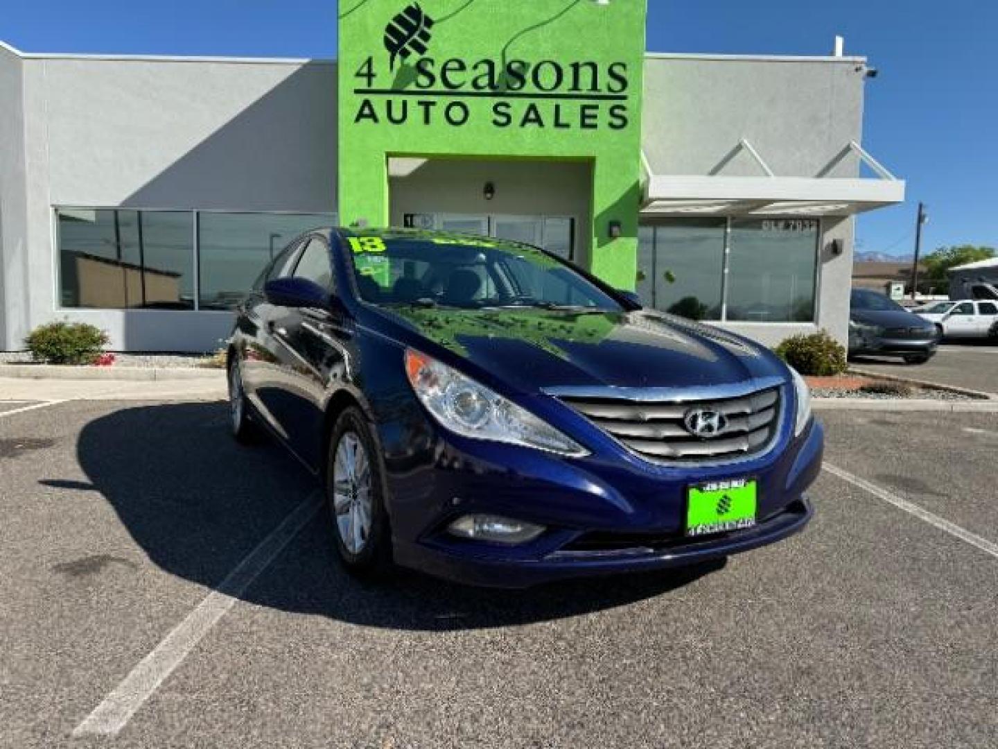 2013 indigo /Black Cloth Interior Hyundai Sonata GLS (5NPEB4AC7DH) with an 2.4L L4 DOHC 16V engine, 6-Speed Automatic transmission, located at 1865 East Red Hills Pkwy, St. George, 84770, (435) 628-0023, 37.120850, -113.543640 - Photo#0