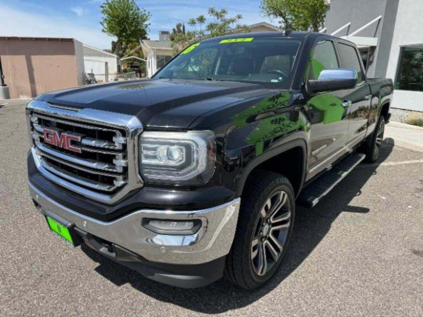 2016 Onyx Black /Jet Black, leather GMC Sierra 1500 SLT Crew Cab Long Box 4WD (3GTU2NEC5GG) with an 5.3L V8 OHV 16V engine, 6-Speed Automatic transmission, located at 1865 East Red Hills Pkwy, St. George, 84770, (435) 628-0023, 37.120850, -113.543640 - Photo#3