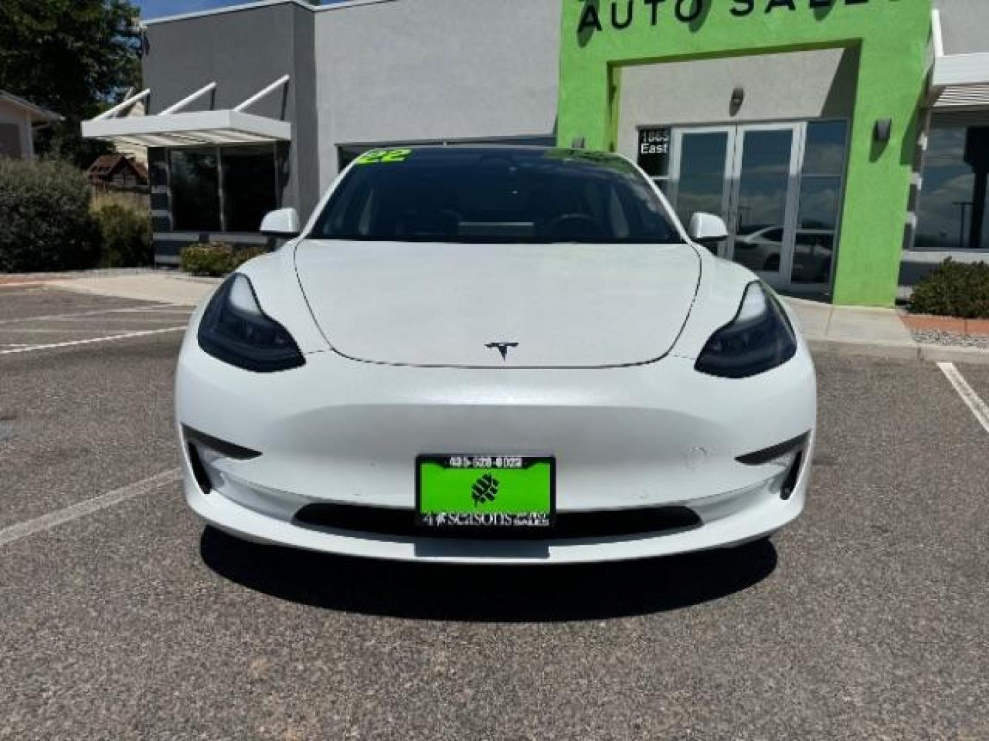 2022 Pearl White Multi-Coat /All Black Tesla Model 3 Standard Range Plus (5YJ3E1EA9NF) with an ELECTRIC engine, 1-Speed Automatic transmission, located at 1865 East Red Hills Pkwy, St. George, 84770, (435) 628-0023, 37.120850, -113.543640 - Photo#1