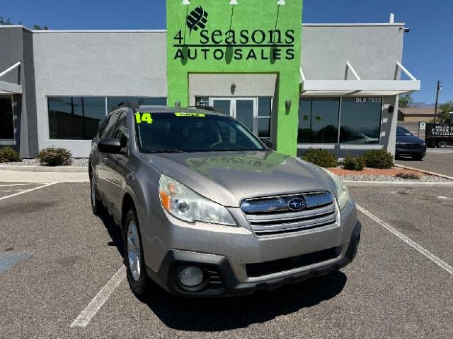 2014 Gold /Ivory Subaru Outback 2.5i (4S4BRBAC9E3) with an 2.5L H4 DOHC 16V engine, Continuously Variable Transmission transmission, located at 940 North Main Street, Cedar City, UT, 84720, (435) 628-0023, 37.692936, -113.061897 - We specialize in helping ALL people get the best financing available. No matter your credit score, good, bad or none we can get you an amazing rate. Had a bankruptcy, divorce, or repossessions? We give you the green light to get your credit back on the road. Low down and affordable payments that fit - Photo#0